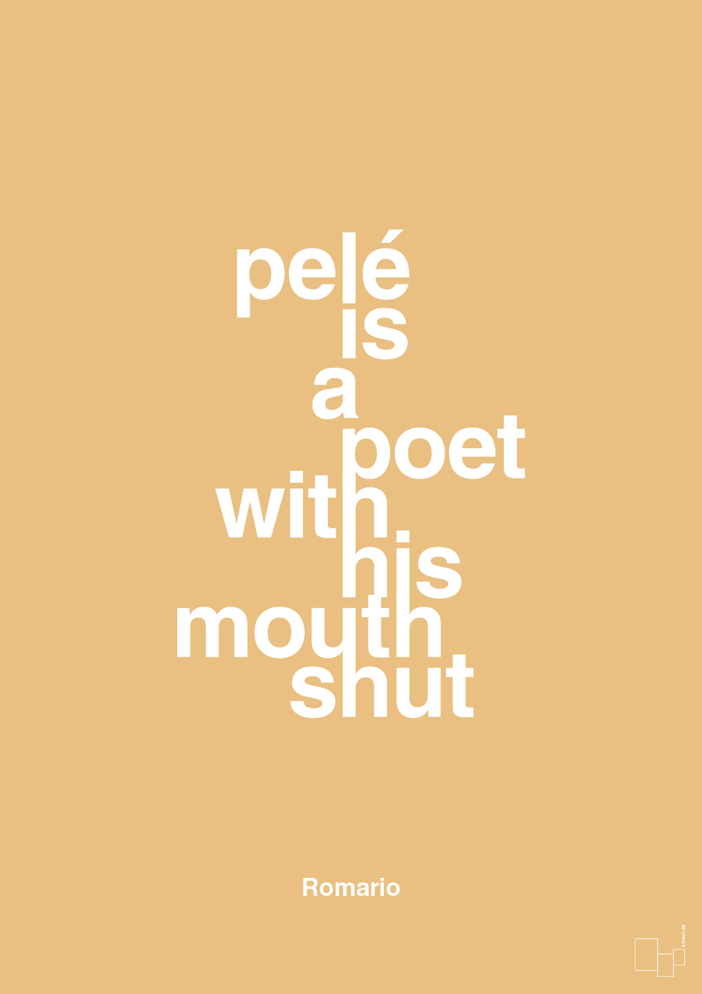 plakat: pelé is a poet with his mouth shut - charismatic-Fodbold-A1two3