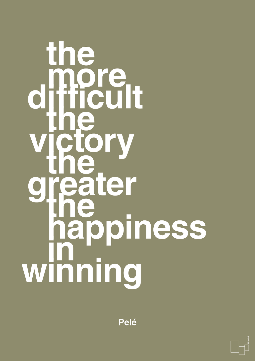 plakat: the more difficult the victory the greater the happiness in winning - misty forrest-Fodbold-A1two3