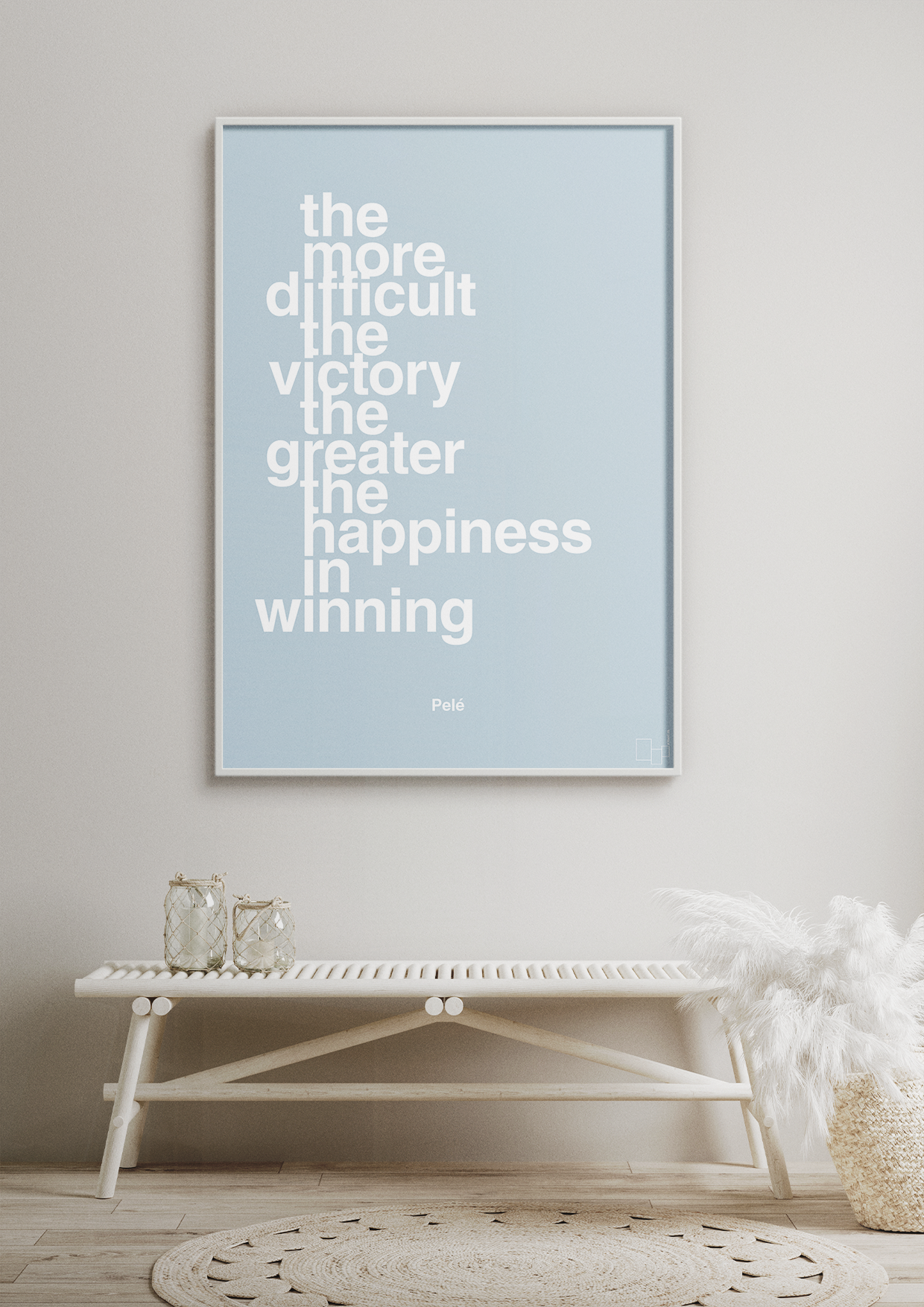 plakat: the more difficult the victory the greater the happiness in winning - misty forrest-Fodbold-A1two3