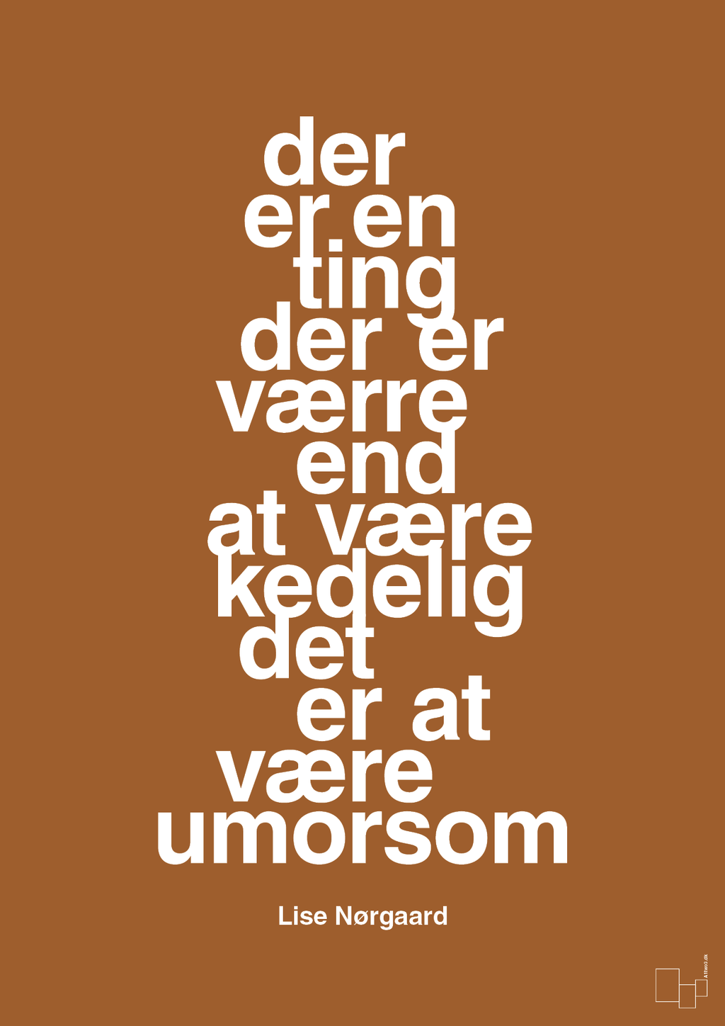 plakat: der er en ting der er værre end at være kedelig det er at være umorsom - cognac-Forfatter-A1two3