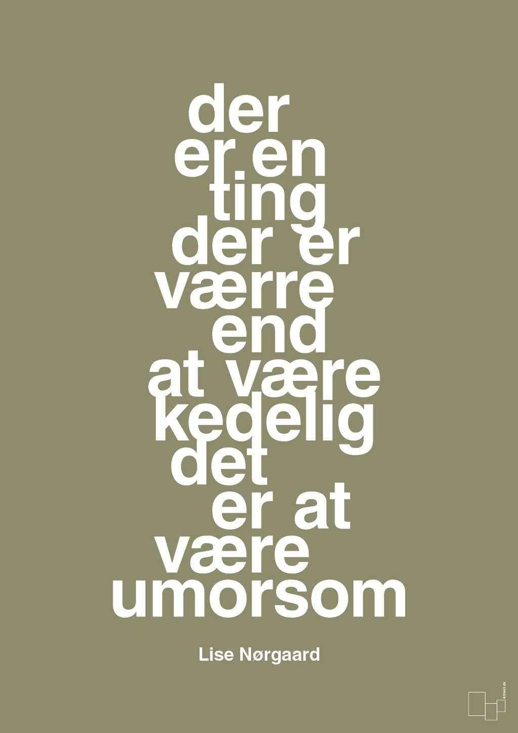 plakat: der er en ting der er værre end at være kedelig det er at være umorsom - misty forrest-Forfatter-A1two3