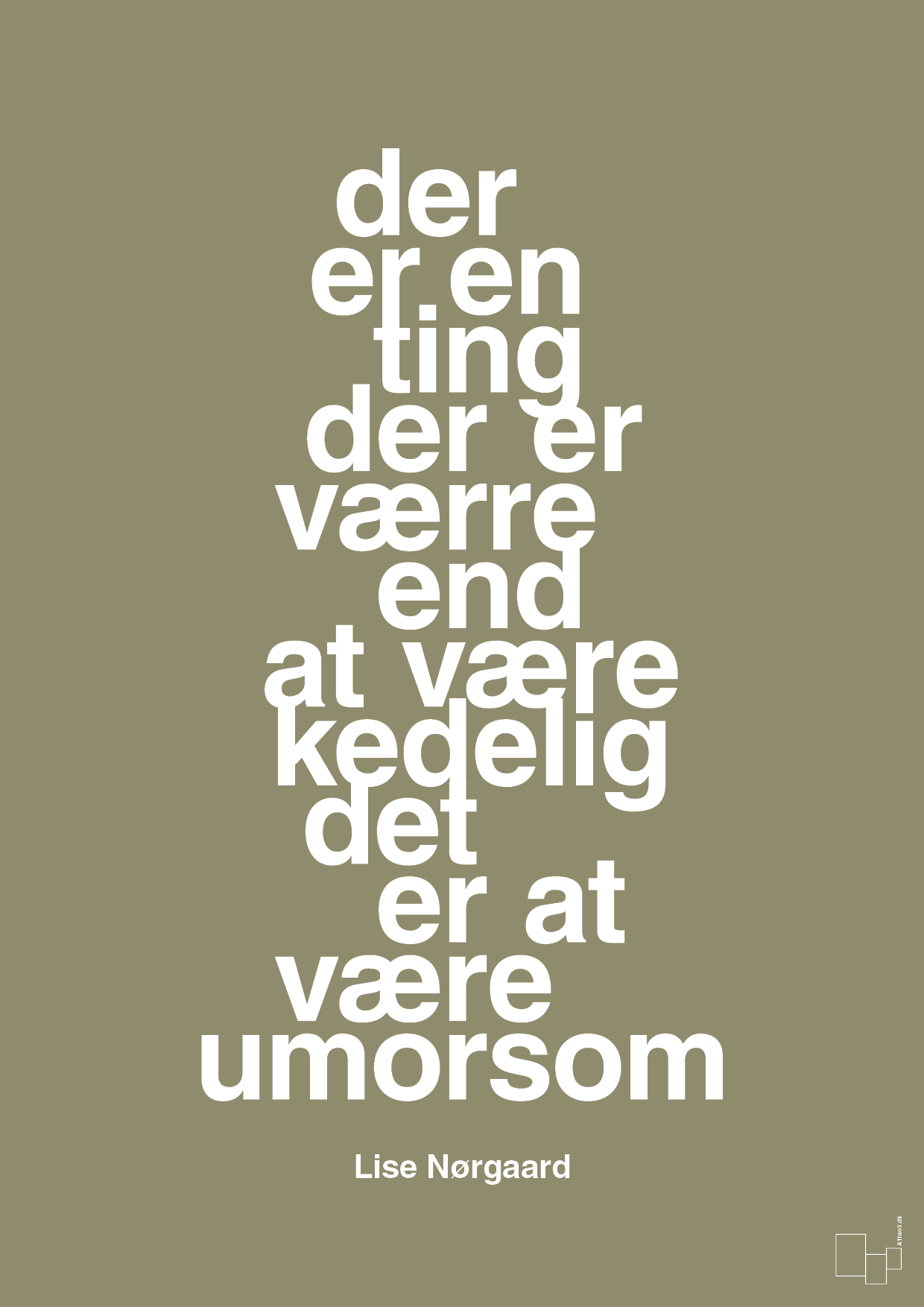plakat: der er en ting der er værre end at være kedelig det er at være umorsom - misty forrest-Forfatter-A1two3