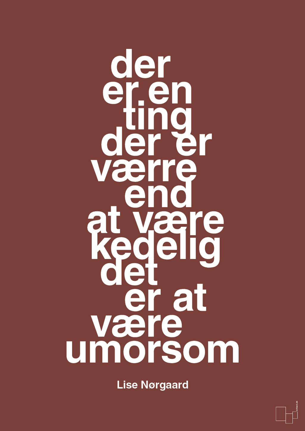 plakat: der er en ting der er værre end at være kedelig det er at være umorsom - red pepper-Forfatter-A1two3