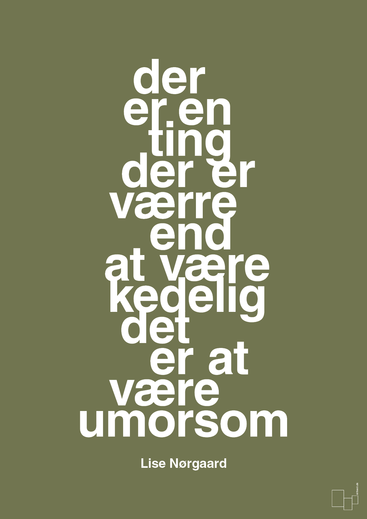 plakat: der er en ting der er værre end at være kedelig det er at være umorsom - secret meadow-Forfatter-A1two3