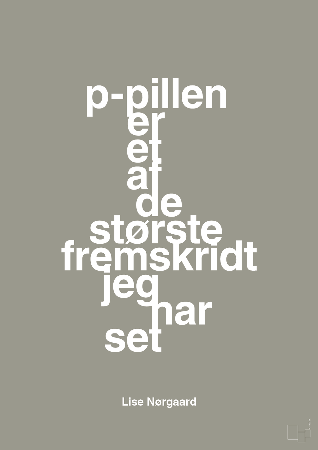 plakat: p-pillen er et af de største fremskridt jeg har set - battleship gray-Forfatter-A1two3