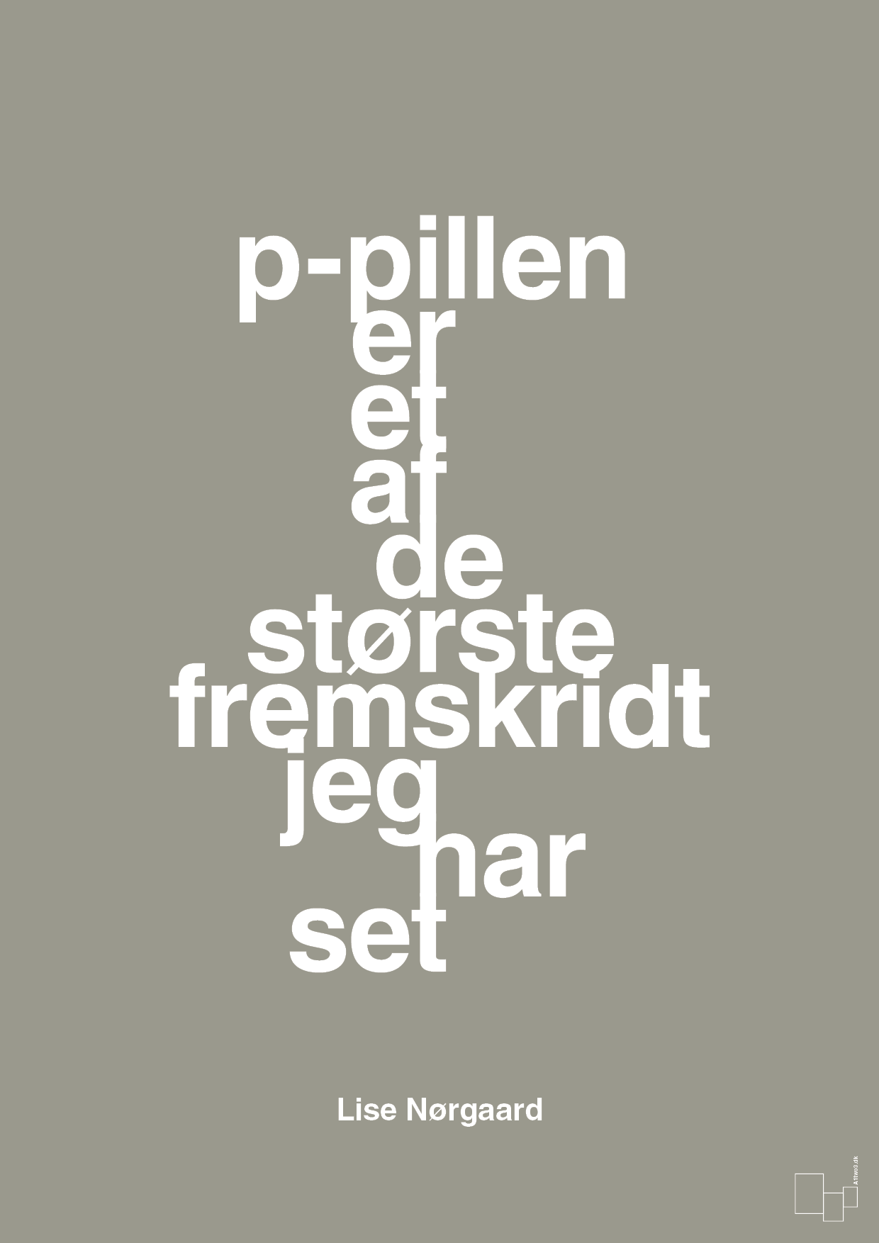 plakat: p-pillen er et af de største fremskridt jeg har set - battleship gray-Forfatter-A1two3