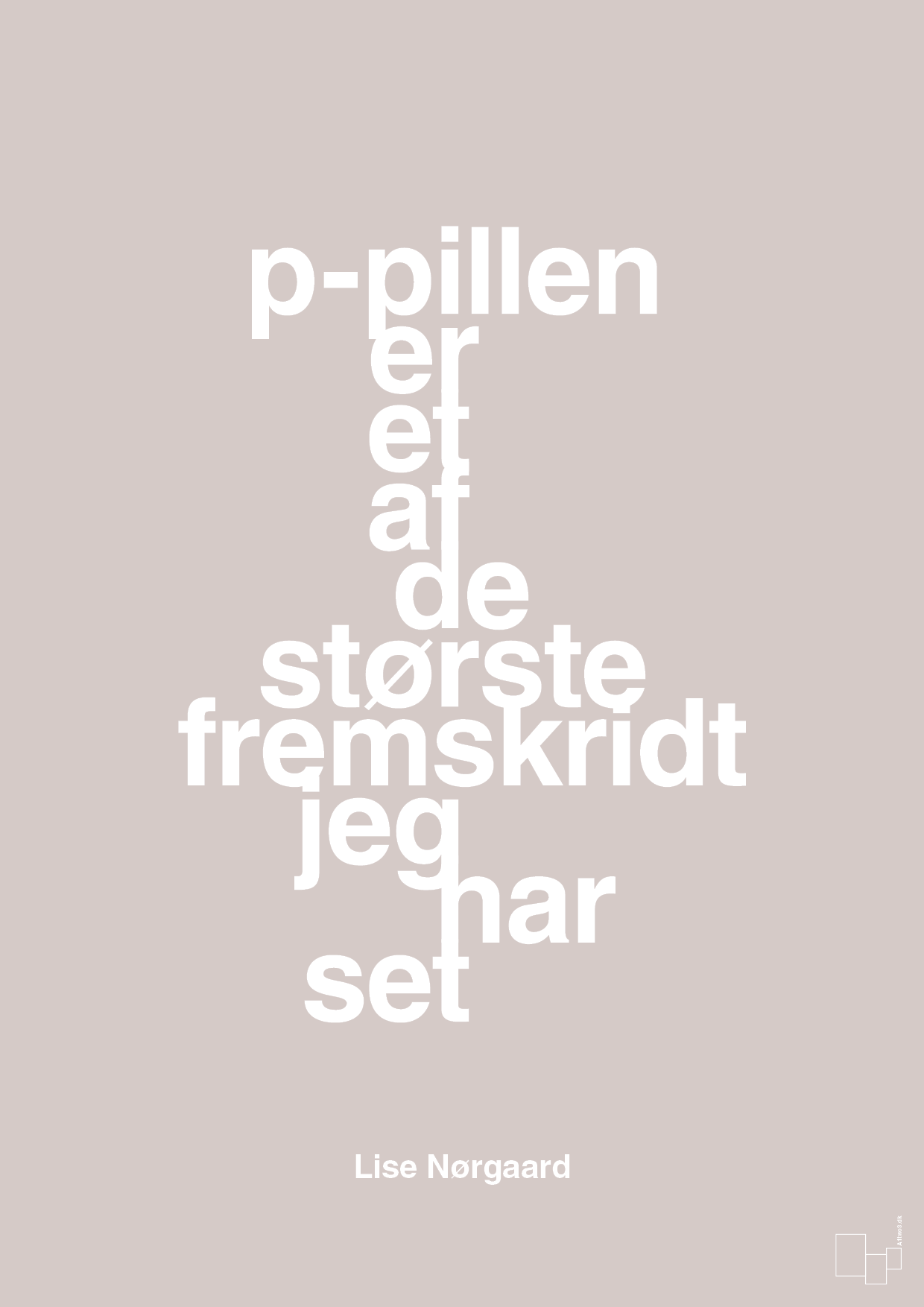 plakat: p-pillen er et af de største fremskridt jeg har set - broken beige-Forfatter-A1two3