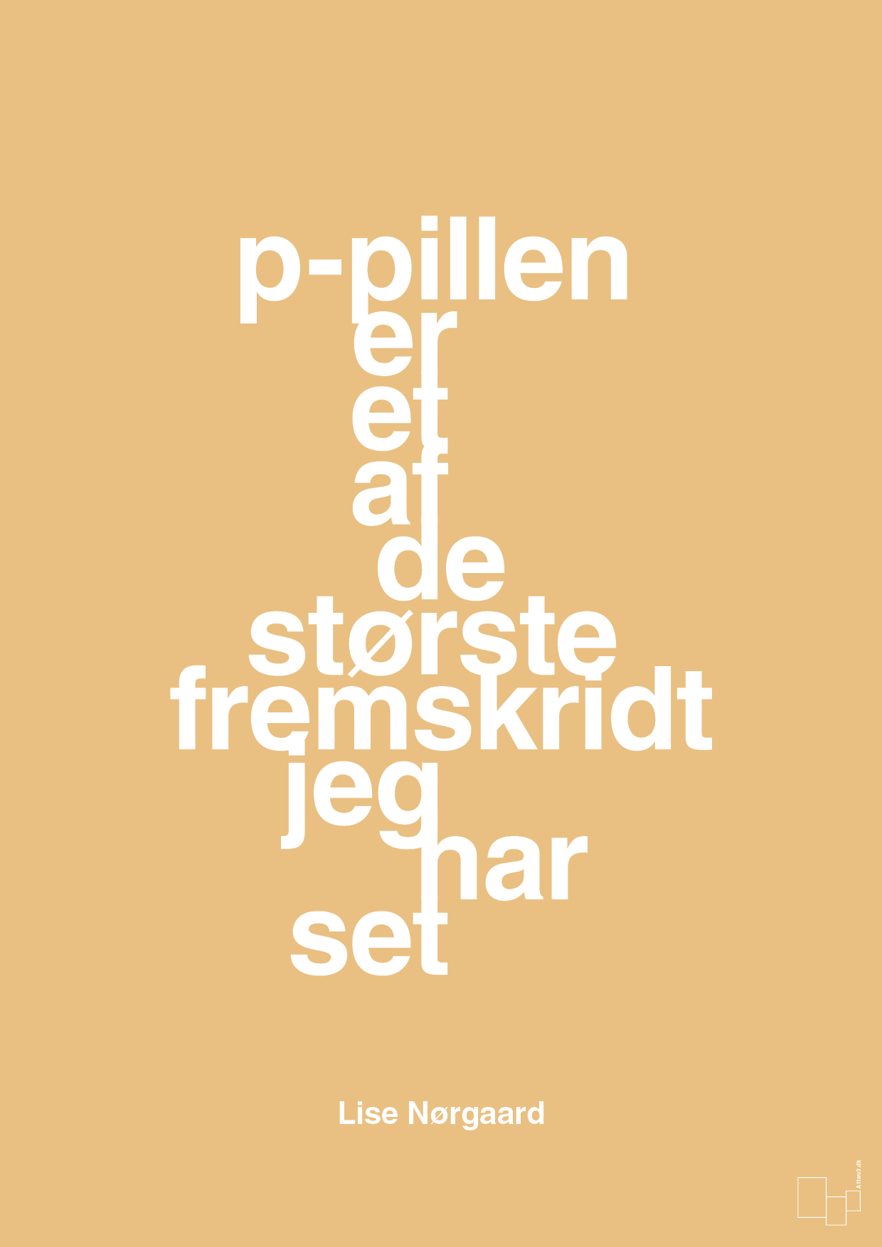 plakat: p-pillen er et af de største fremskridt jeg har set - charismatic-Forfatter-A1two3
