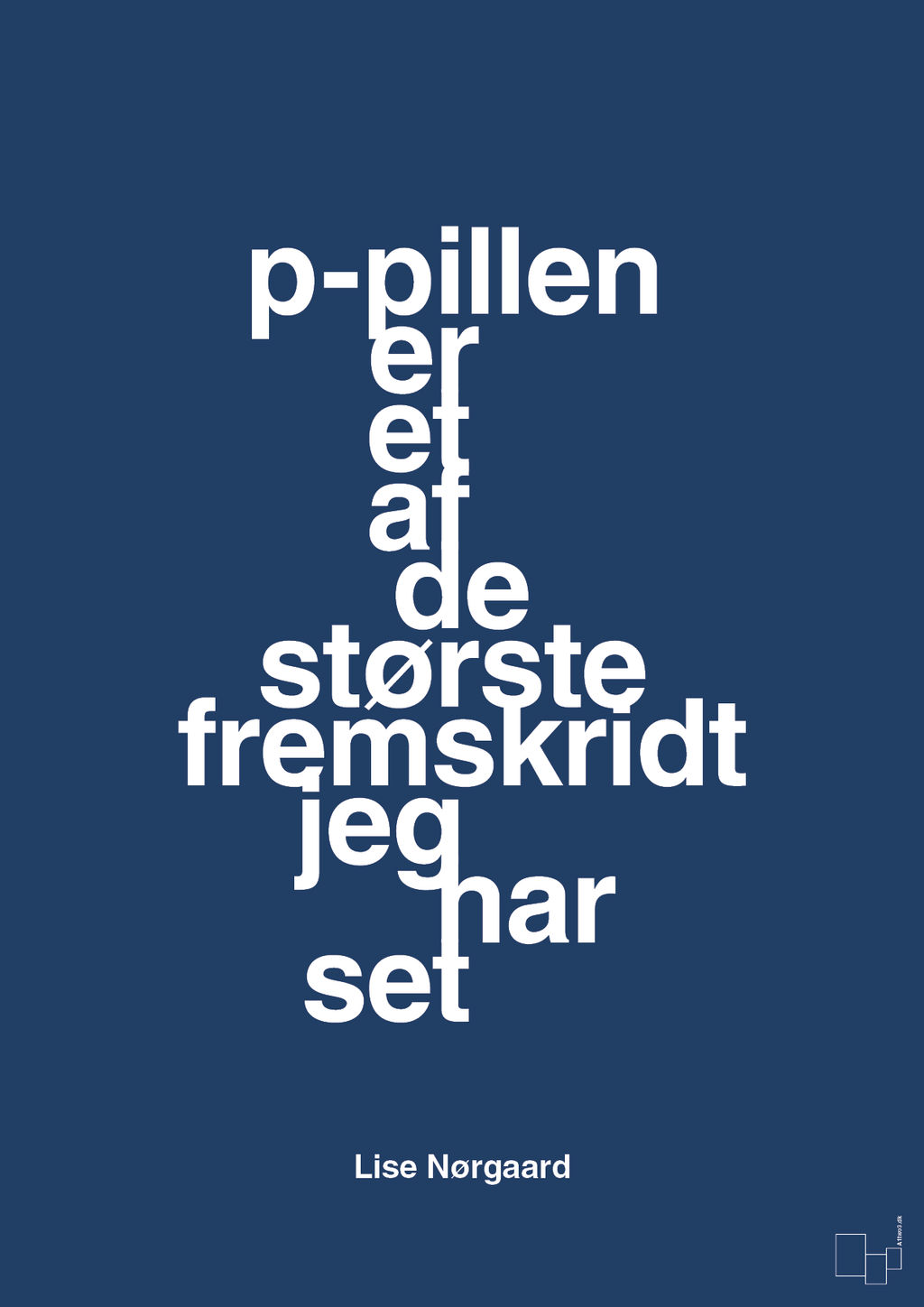 plakat: p-pillen er et af de største fremskridt jeg har set - lapis blue-Forfatter-A1two3