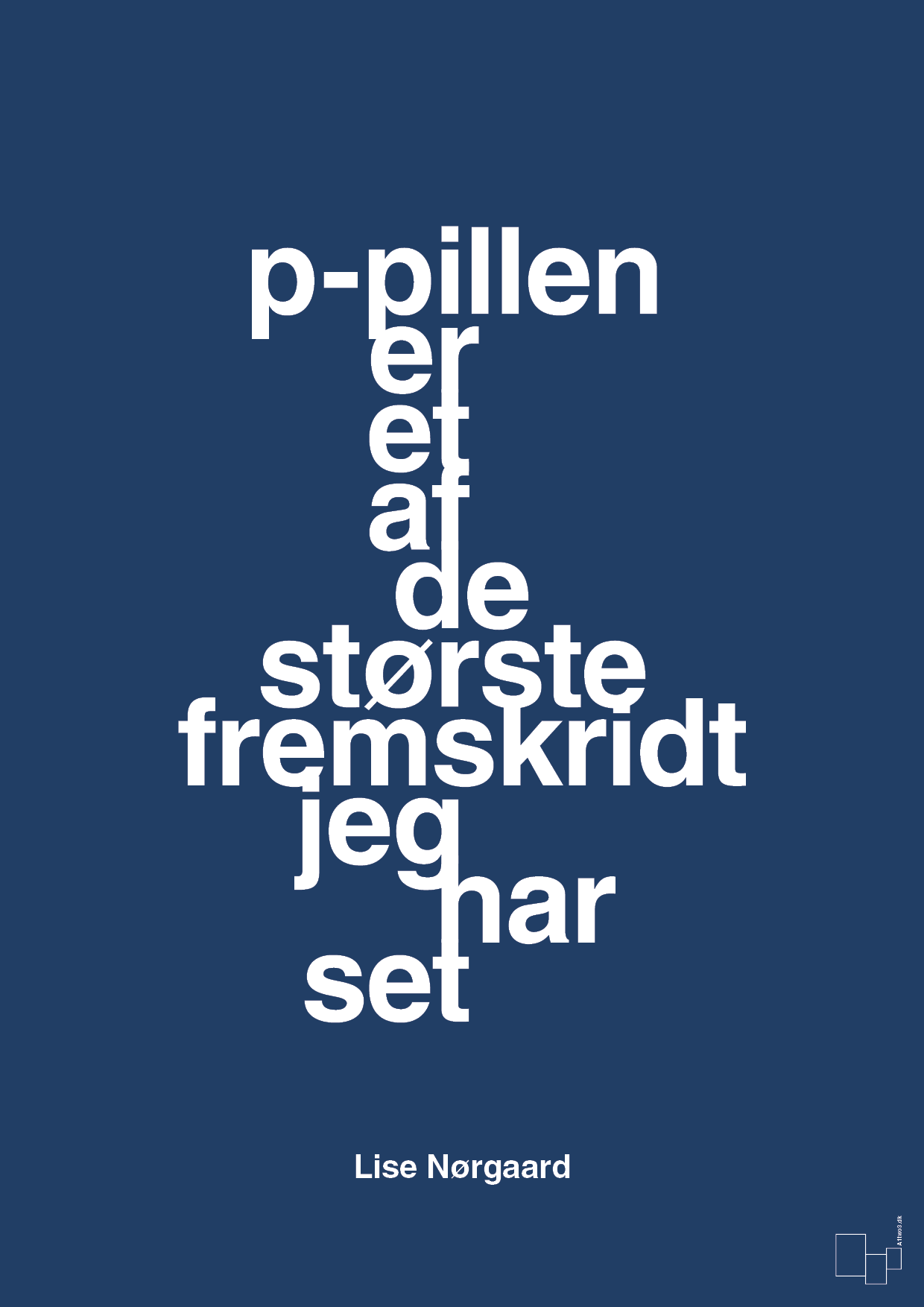 plakat: p-pillen er et af de største fremskridt jeg har set - lapis blue-Forfatter-A1two3