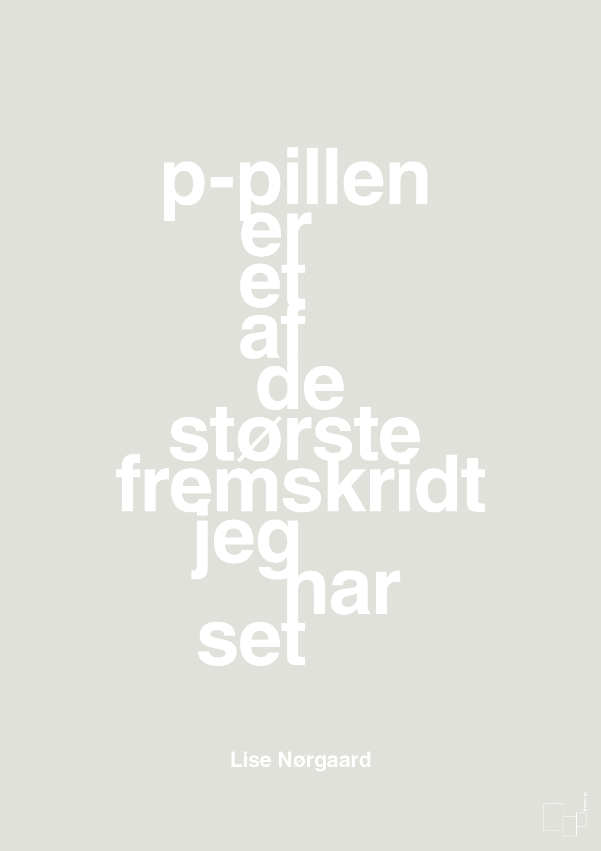 plakat: p-pillen er et af de største fremskridt jeg har set - painters white-Forfatter-A1two3