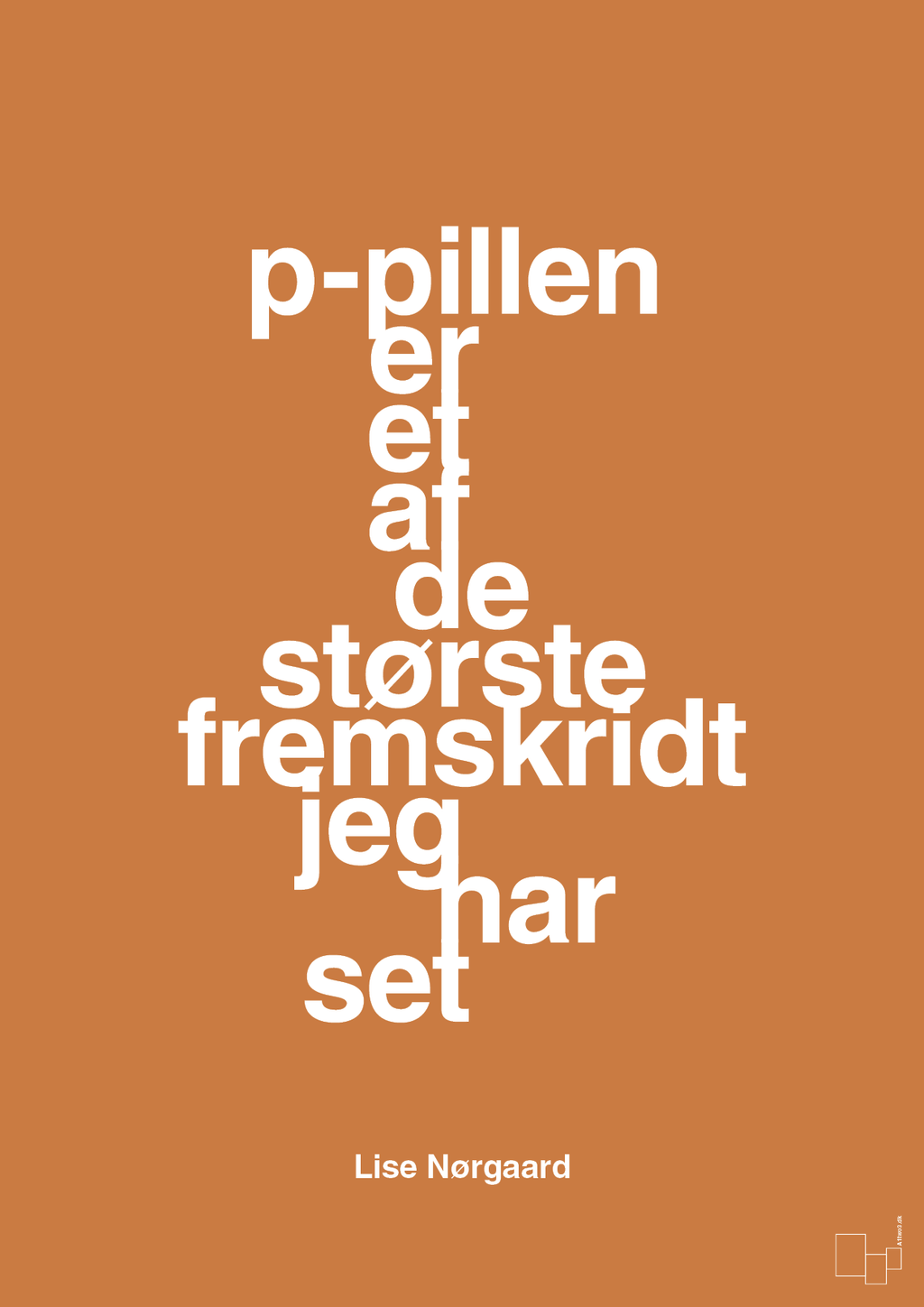 plakat: p-pillen er et af de største fremskridt jeg har set - rumba orange-Forfatter-A1two3