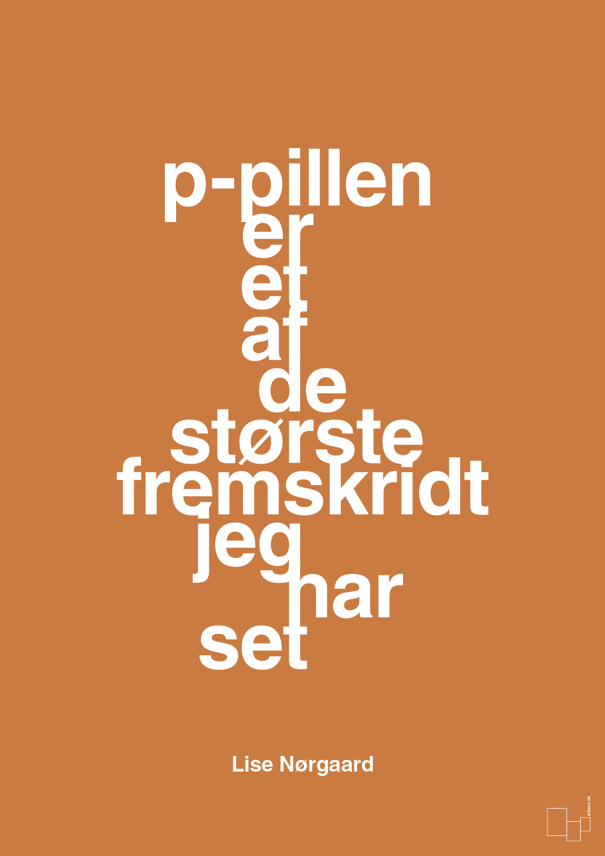 plakat: p-pillen er et af de største fremskridt jeg har set - rumba orange-Forfatter-A1two3