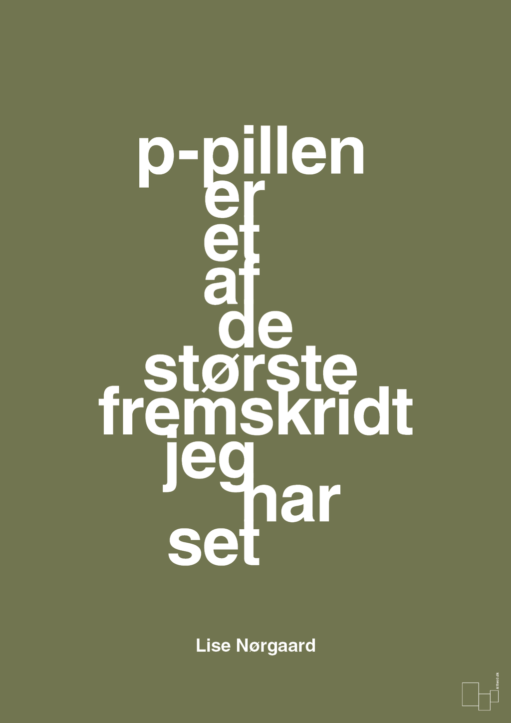 plakat: p-pillen er et af de største fremskridt jeg har set - secret meadow-Forfatter-A1two3