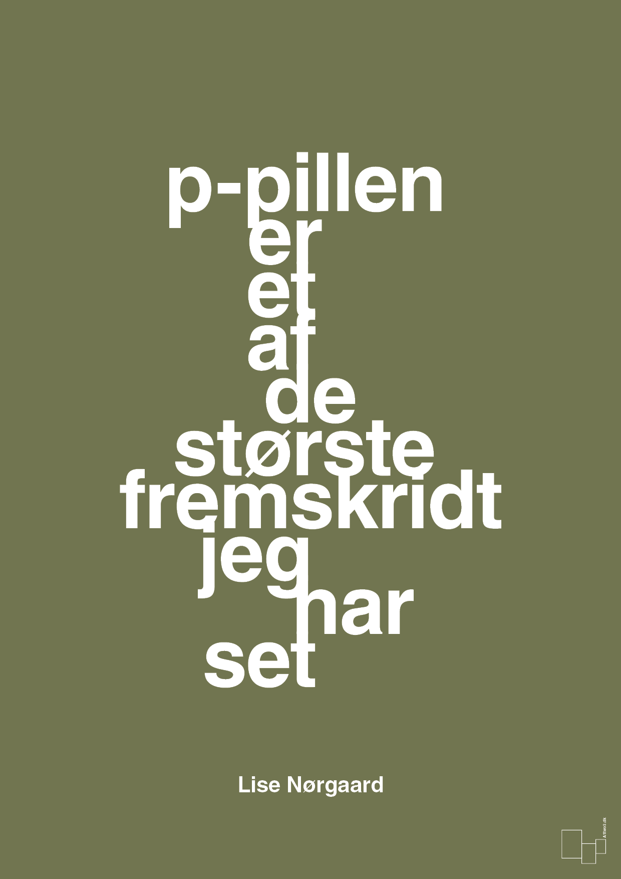 plakat: p-pillen er et af de største fremskridt jeg har set - secret meadow-Forfatter-A1two3