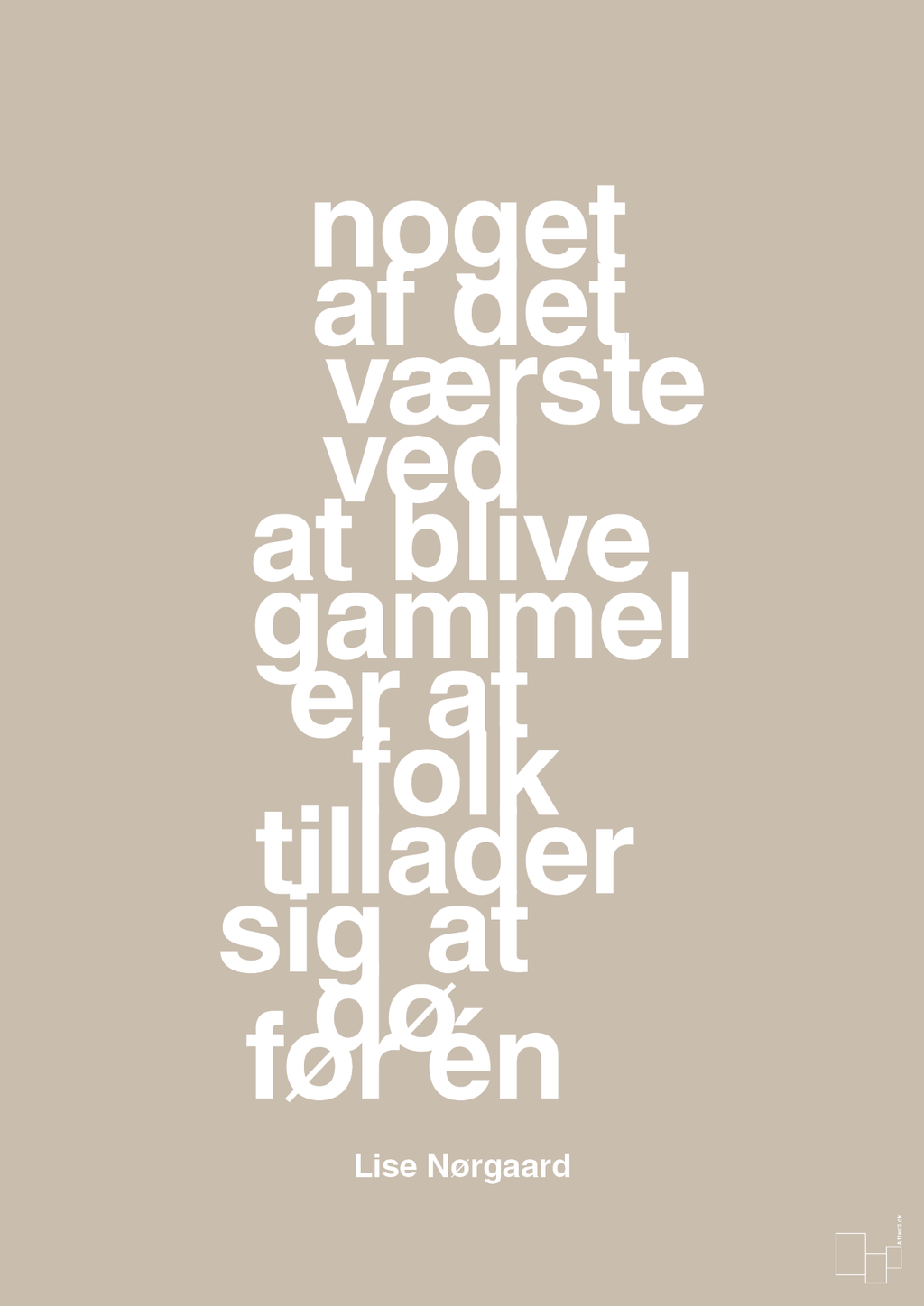 plakat: noget af det værste ved at blive gammel er at folk tillader sig at dø før én - creamy mushroom-Forfatter-A1two3