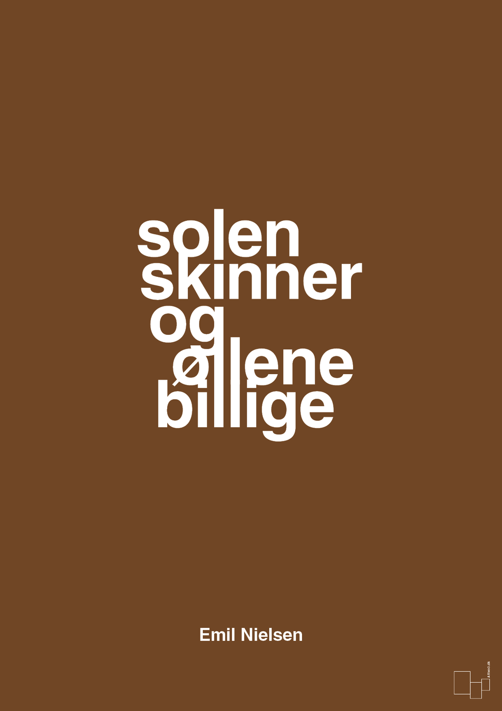 plakat: solen skinner og øllene er billige - dark brown-Håndbold-A1two3