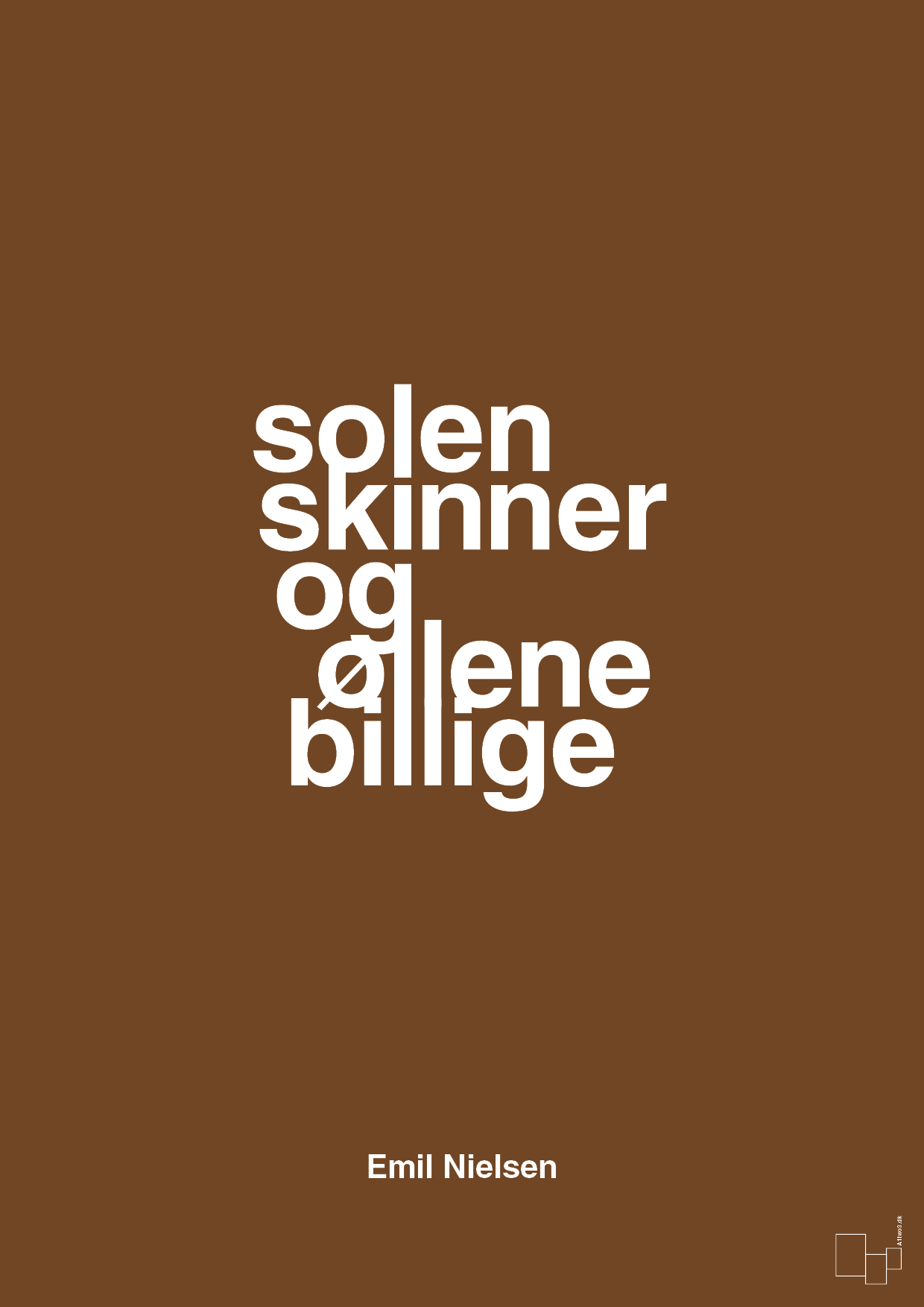 plakat: solen skinner og øllene er billige - dark brown-Håndbold-A1two3