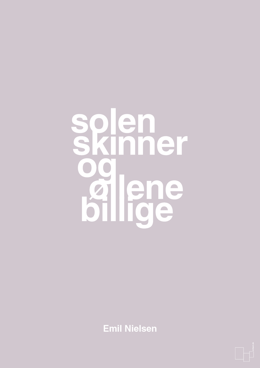 plakat: solen skinner og øllene er billige - dusty lilac-Håndbold-A1two3