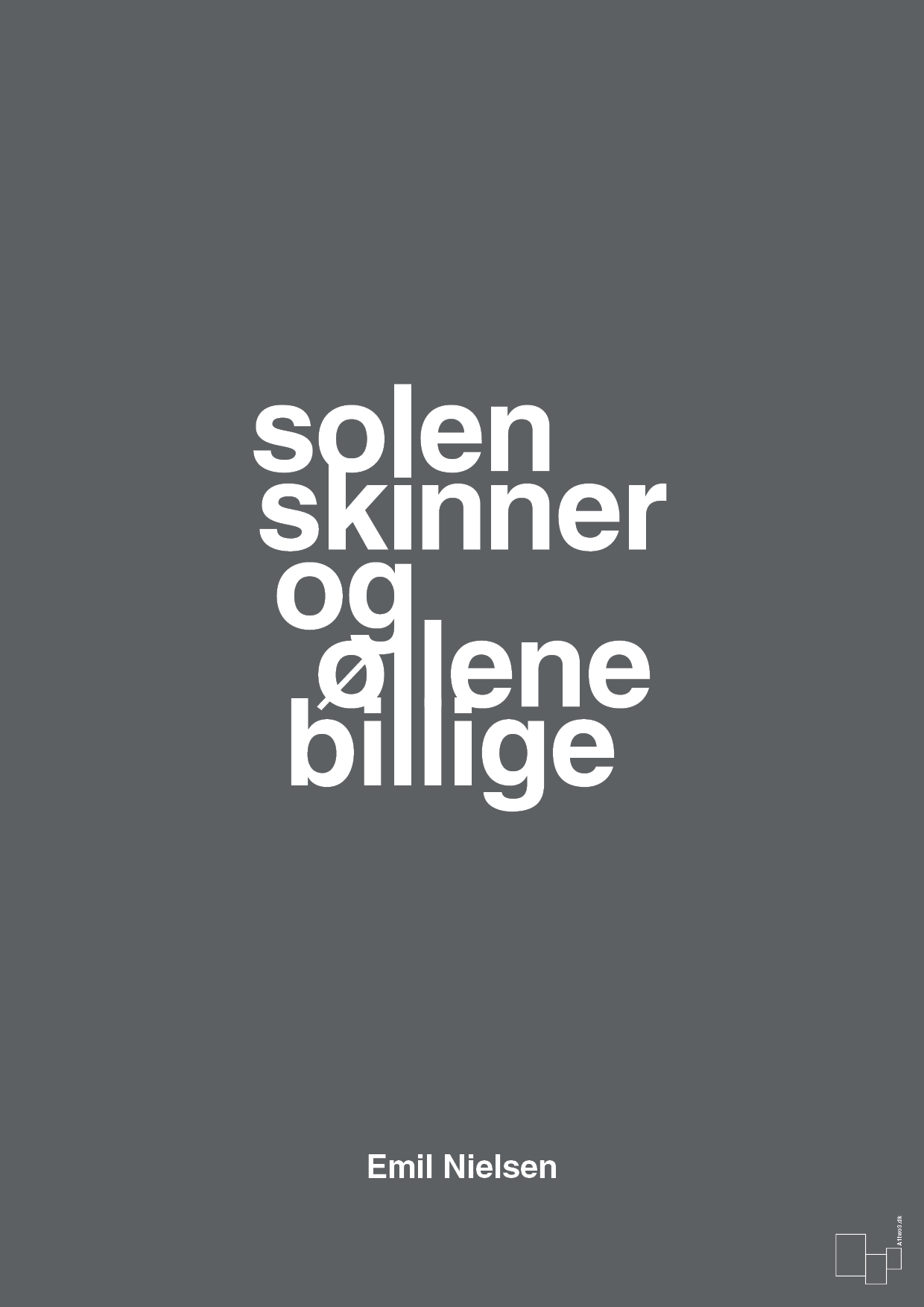 plakat: solen skinner og øllene er billige - graphic charcoal-Håndbold-A1two3