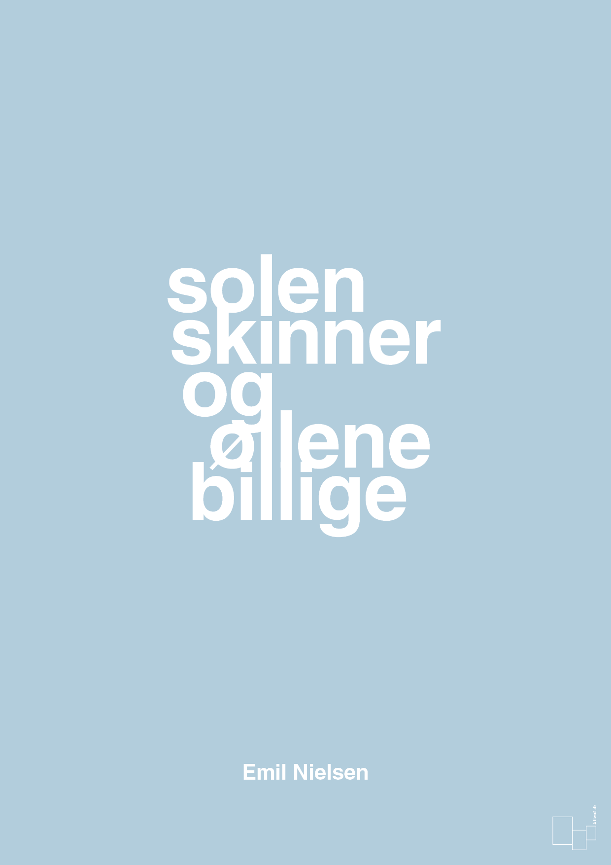 plakat: solen skinner og øllene er billige - heavenly blue-Håndbold-A1two3