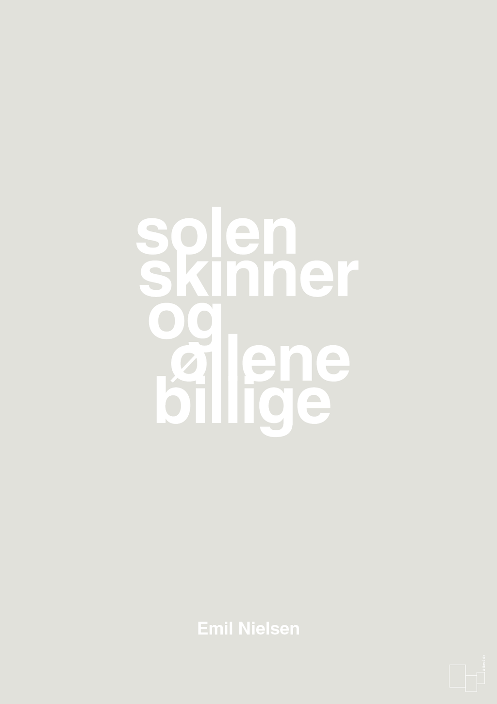 plakat: solen skinner og øllene er billige - painters white-Håndbold-A1two3