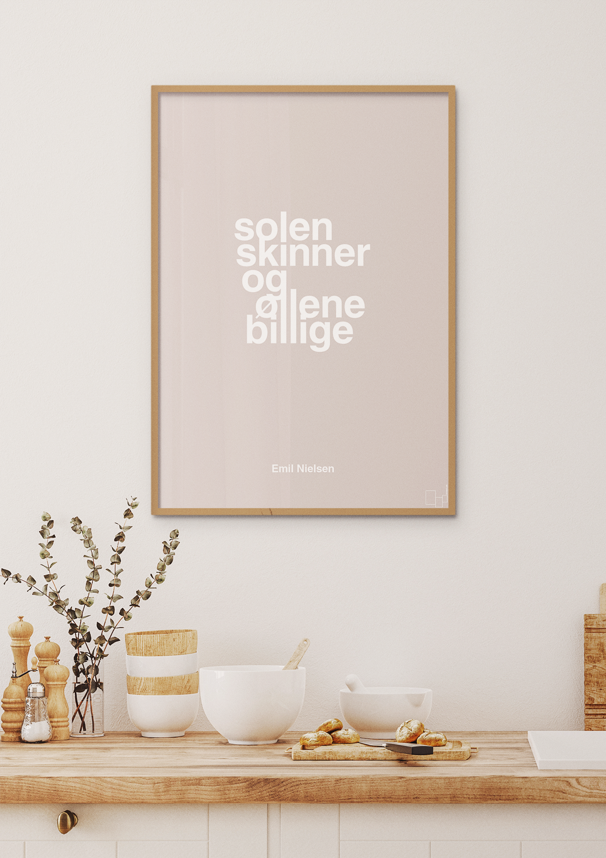 plakat: solen skinner og øllene er billige - graphic charcoal-Håndbold-A1two3