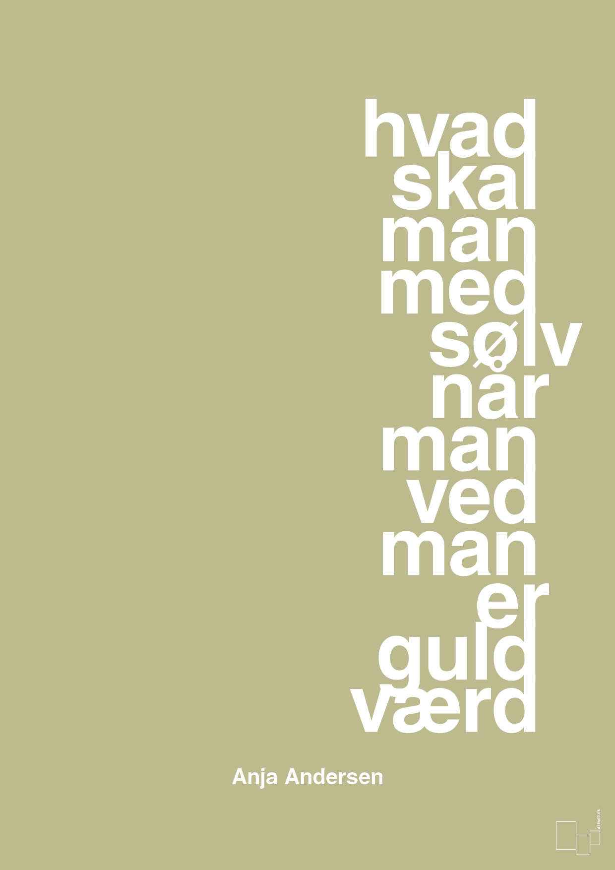 plakat: hvad skal man med sølv når man ved at man er guld værd - back to nature-Håndbold-A1two3
