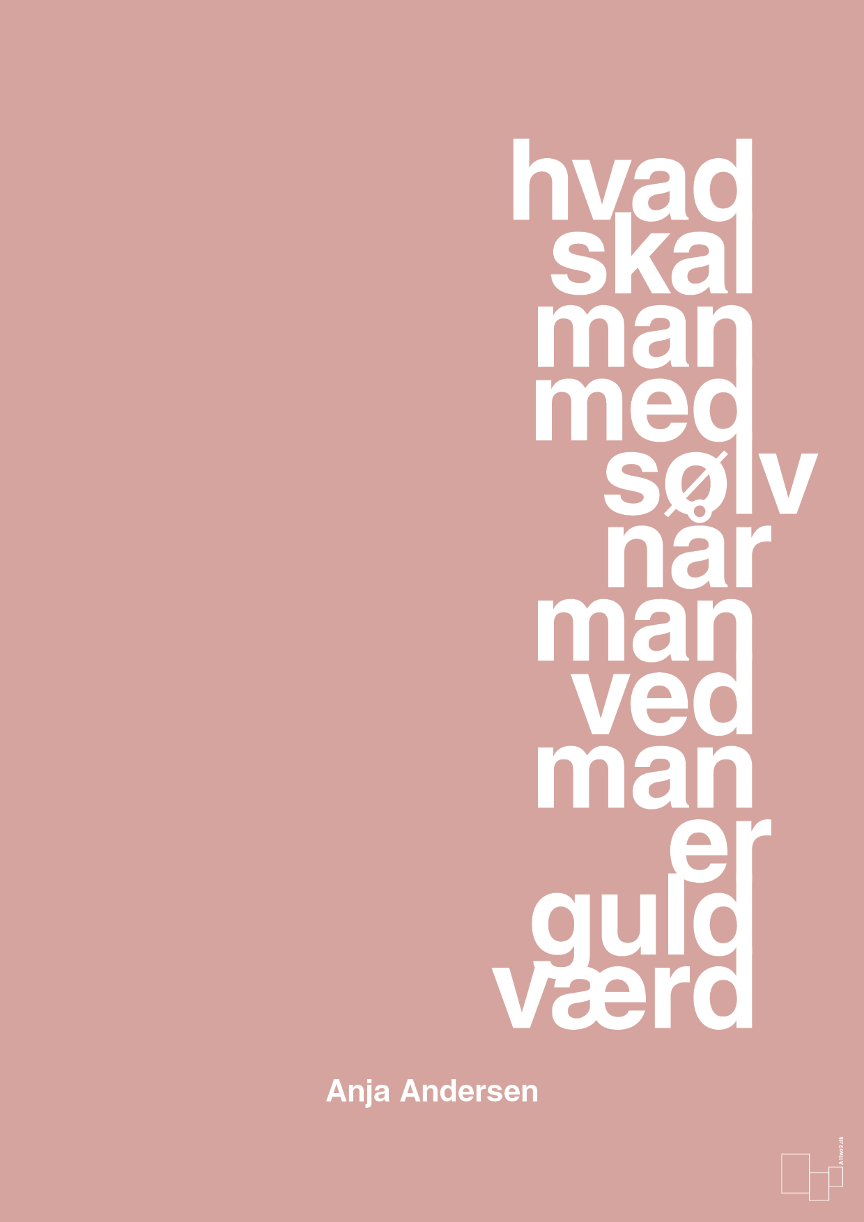 plakat: hvad skal man med sølv når man ved at man er guld værd - bubble shell-Håndbold-A1two3