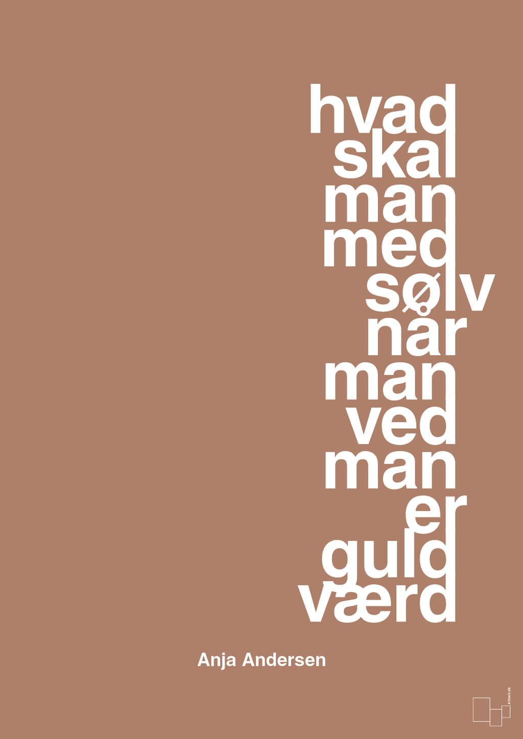 plakat: hvad skal man med sølv når man ved at man er guld værd - cider spice-Håndbold-A1two3