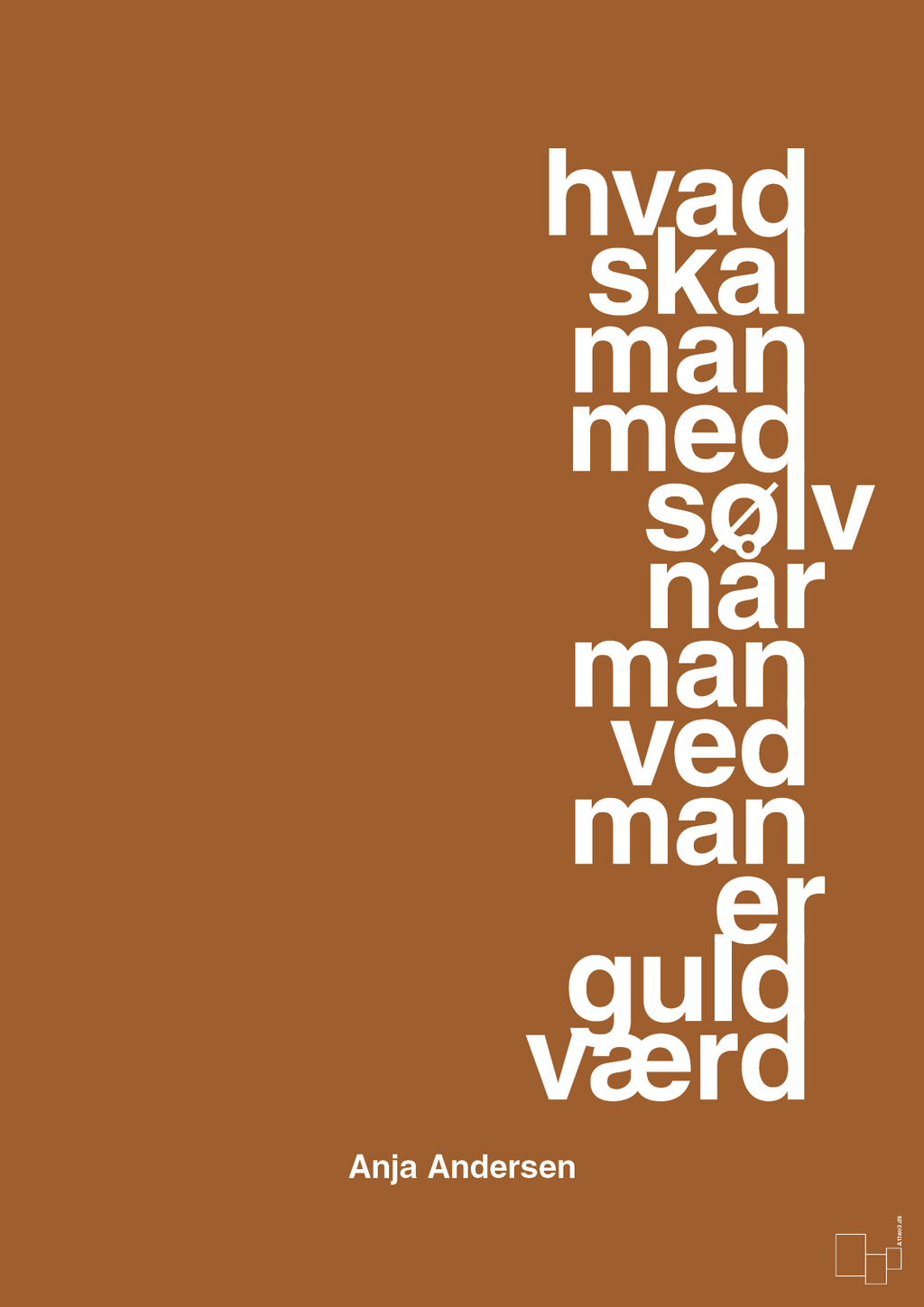 plakat: hvad skal man med sølv når man ved at man er guld værd - cognac-Håndbold-A1two3