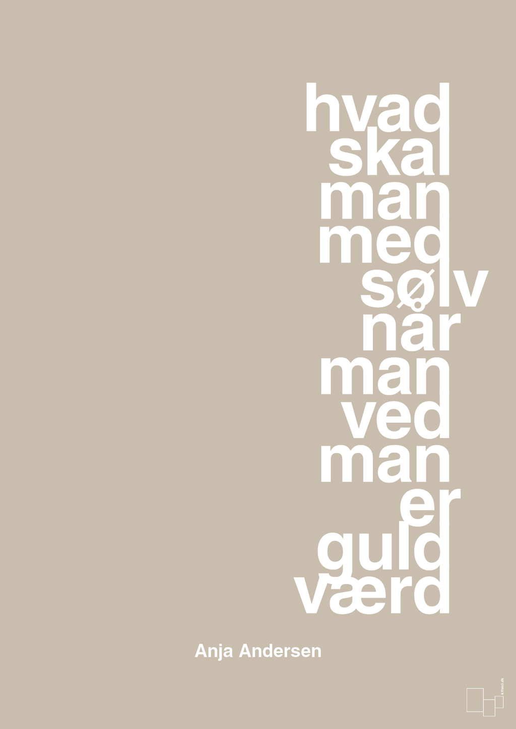 plakat: hvad skal man med sølv når man ved at man er guld værd - creamy mushroom-Håndbold-A1two3