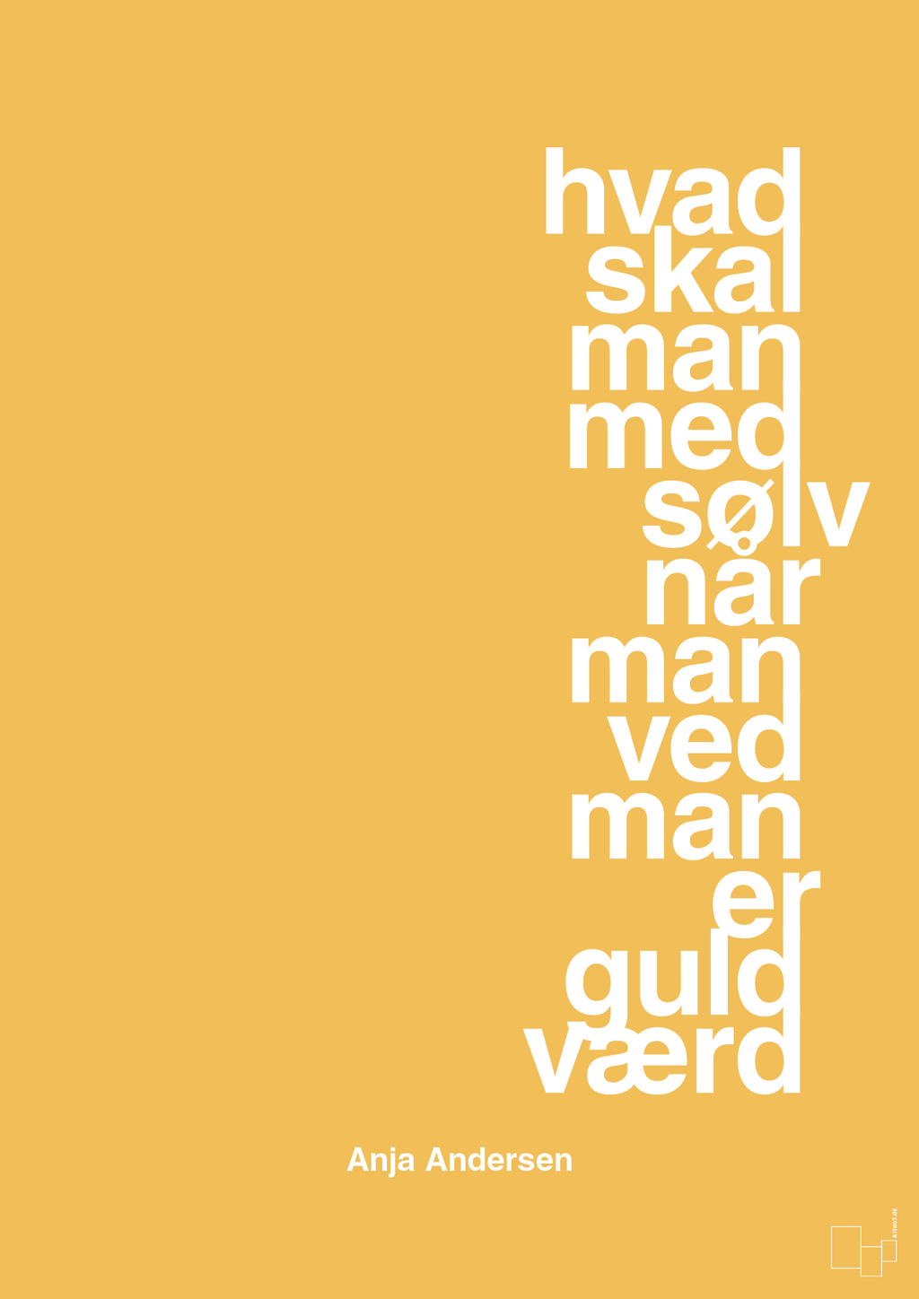 plakat: hvad skal man med sølv når man ved at man er guld værd - honeycomb-Håndbold-A1two3