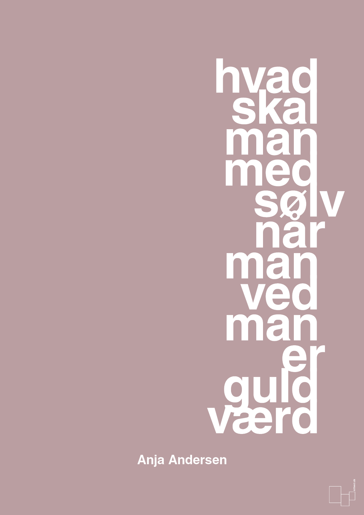 plakat: hvad skal man med sølv når man ved at man er guld værd - light rose-Håndbold-A1two3