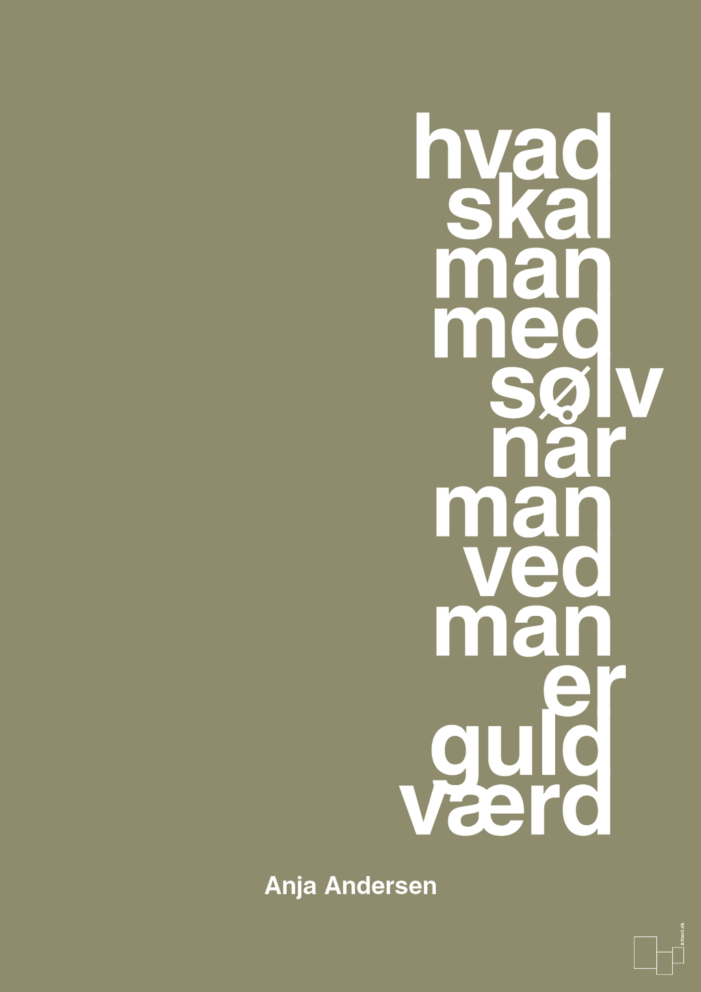 plakat: hvad skal man med sølv når man ved at man er guld værd - misty forrest-Håndbold-A1two3