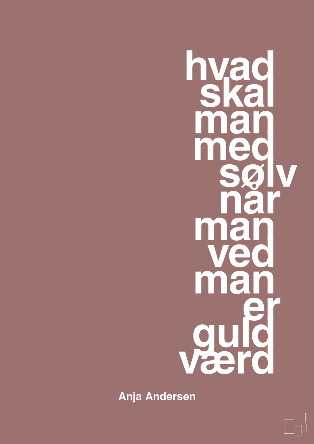 plakat: hvad skal man med sølv når man ved at man er guld værd - plum-Håndbold-A1two3