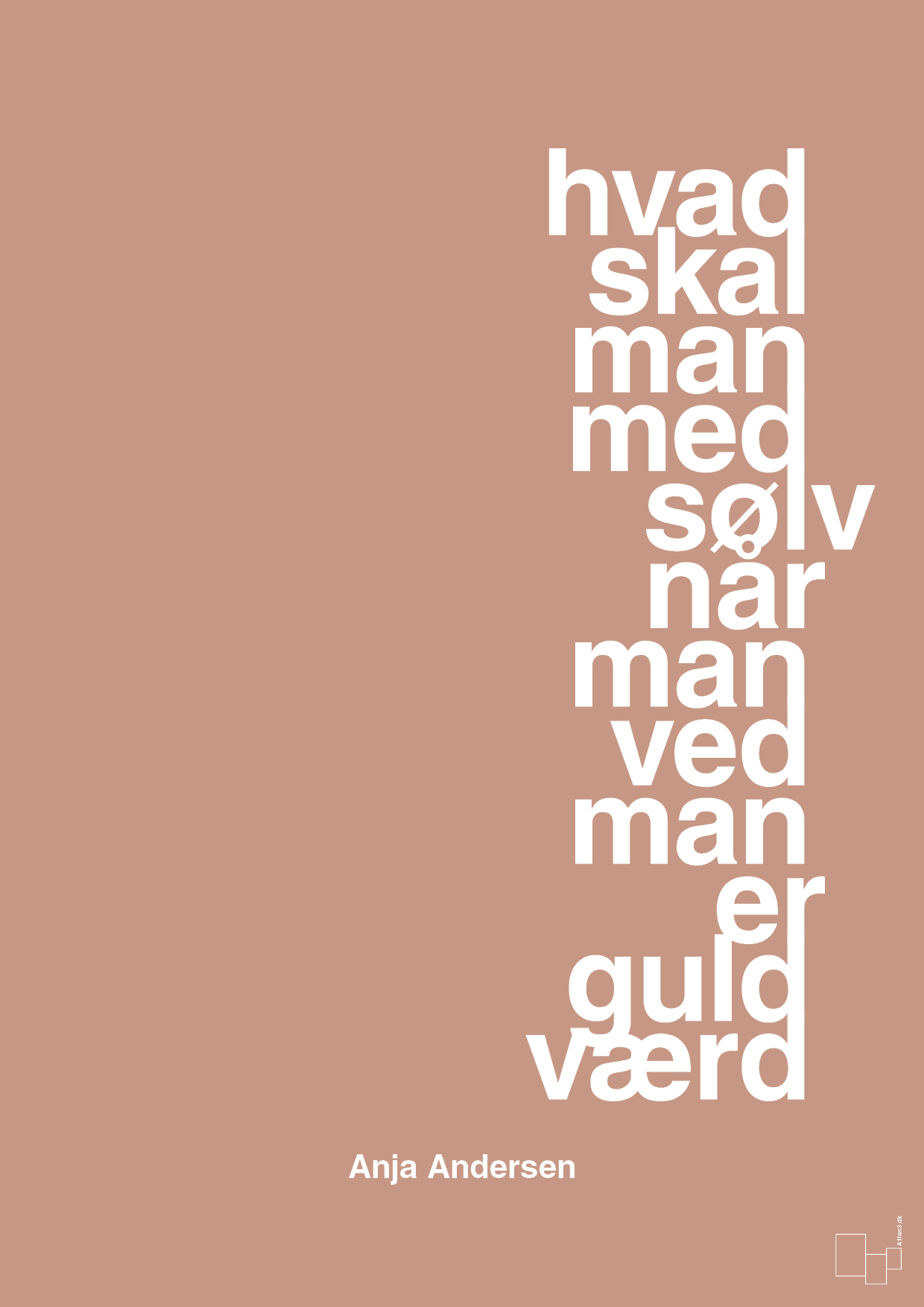 plakat: hvad skal man med sølv når man ved at man er guld værd - powder-Håndbold-A1two3