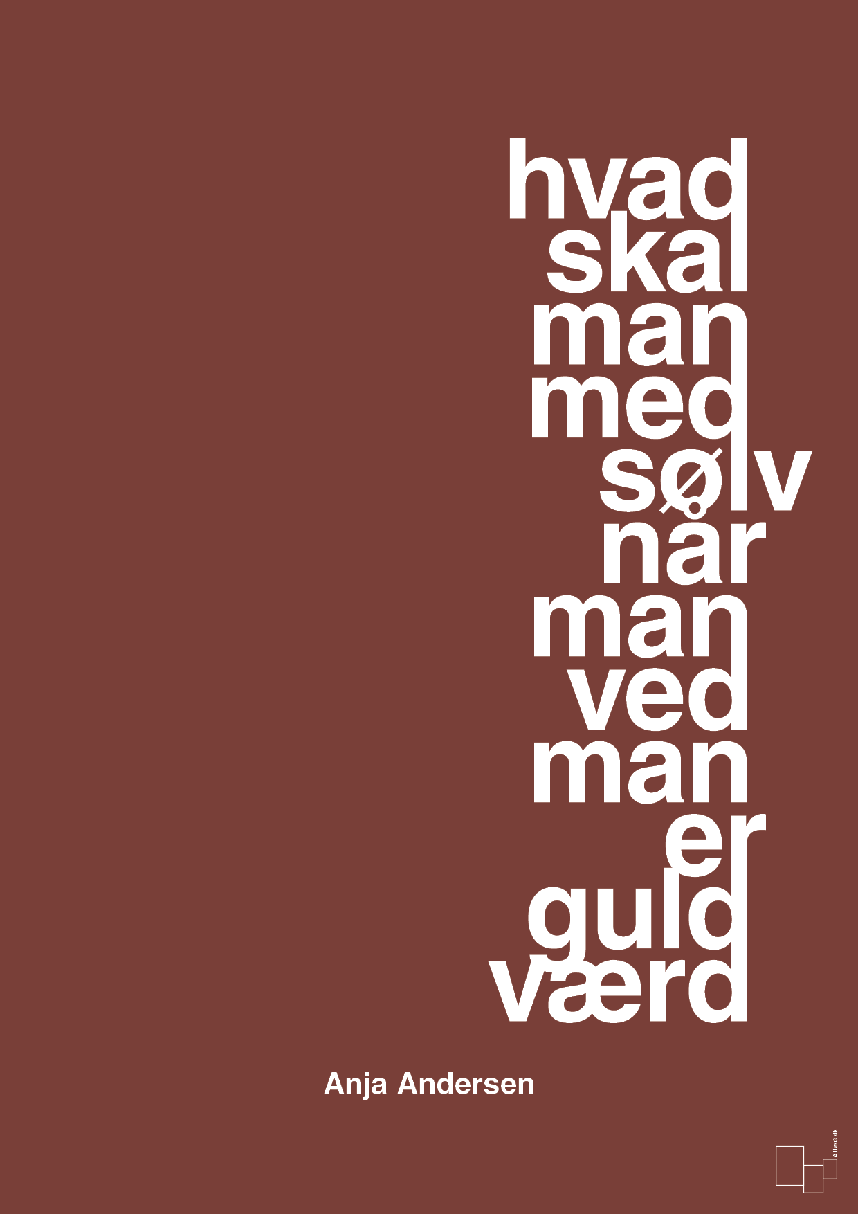 plakat: hvad skal man med sølv når man ved at man er guld værd - red pepper-Håndbold-A1two3