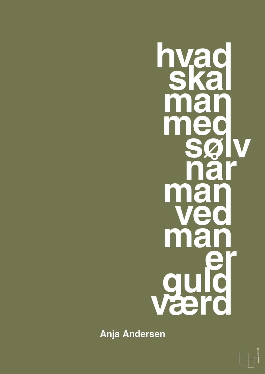 plakat: hvad skal man med sølv når man ved at man er guld værd - secret meadow-Håndbold-A1two3