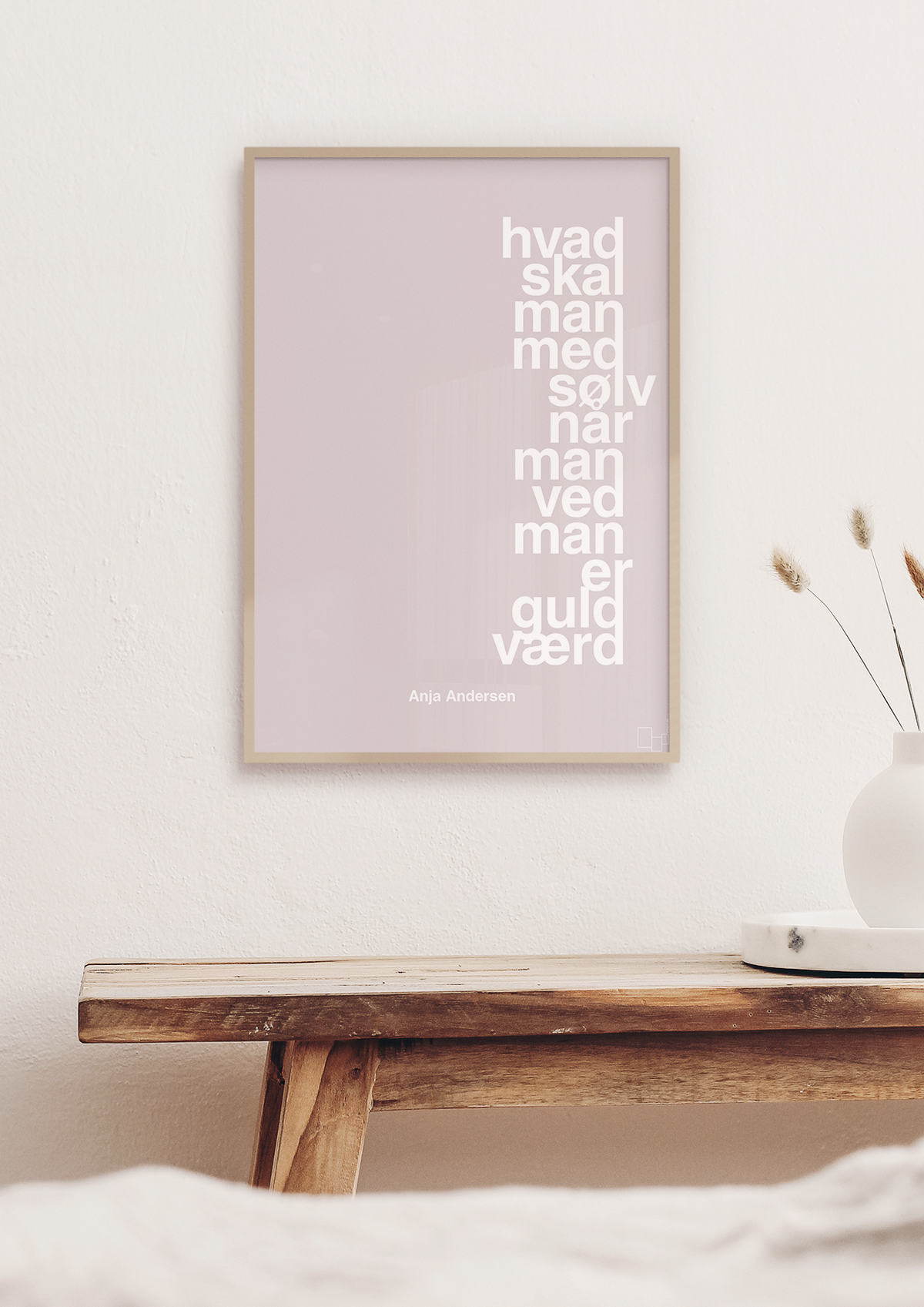 plakat: hvad skal man med sølv når man ved at man er guld værd - broken beige-Håndbold-A1two3