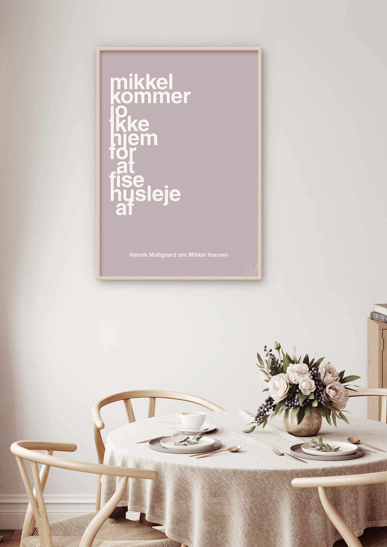 plakat: mikkel kommer jo ikke hjem for at fise husleje af - honeycomb-Håndbold-A1two3