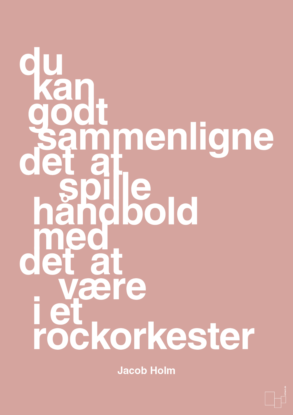 plakat: du kan godt sammenligne det at spille håndbold med det at være i et rockorkester - bubble shell-Håndbold-A1two3