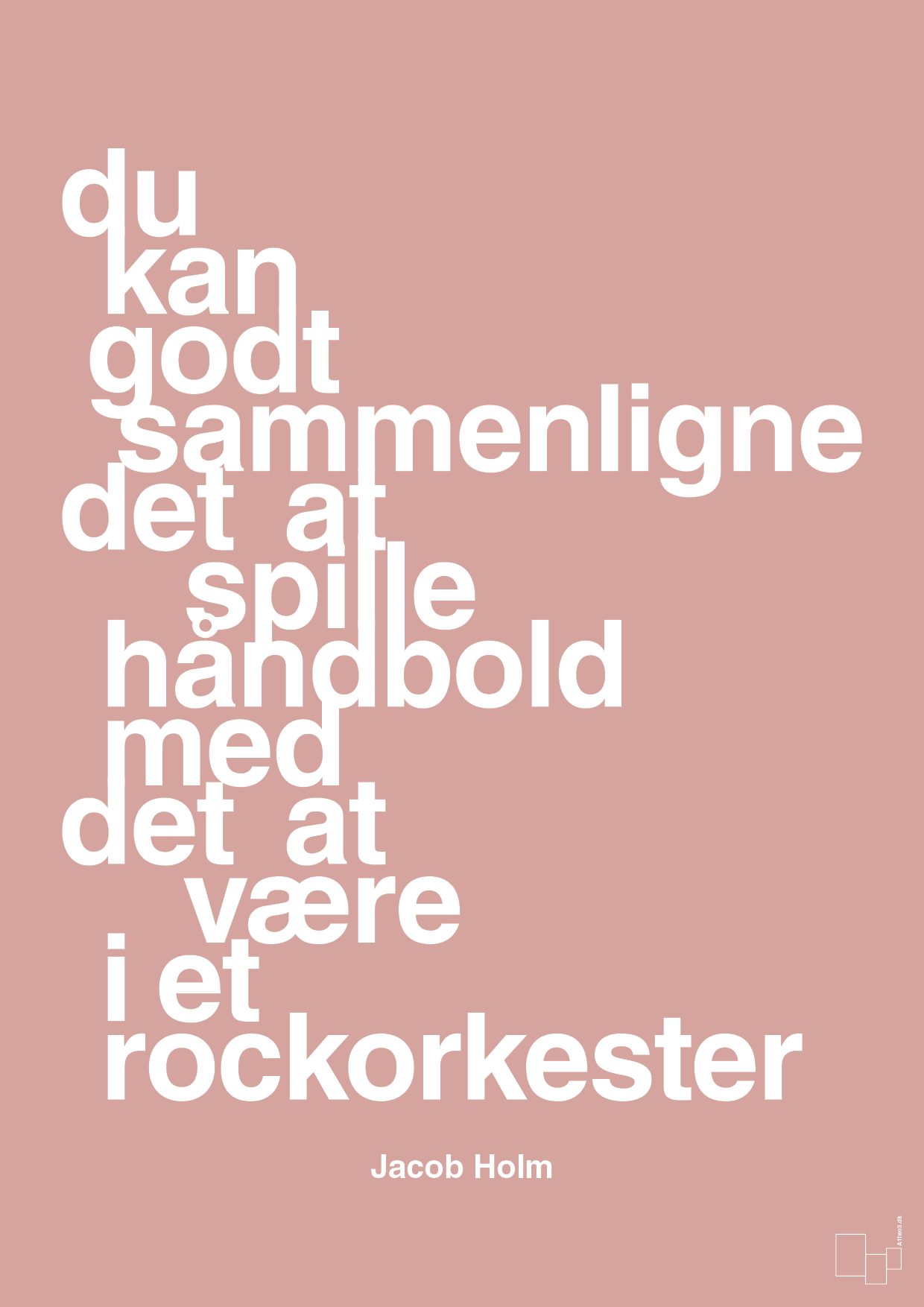 plakat: du kan godt sammenligne det at spille håndbold med det at være i et rockorkester - bubble shell-Håndbold-A1two3