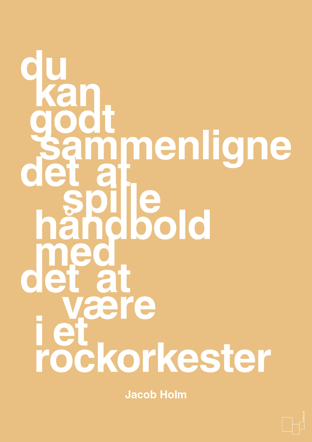 plakat: du kan godt sammenligne det at spille håndbold med det at være i et rockorkester - charismatic-Håndbold-A1two3