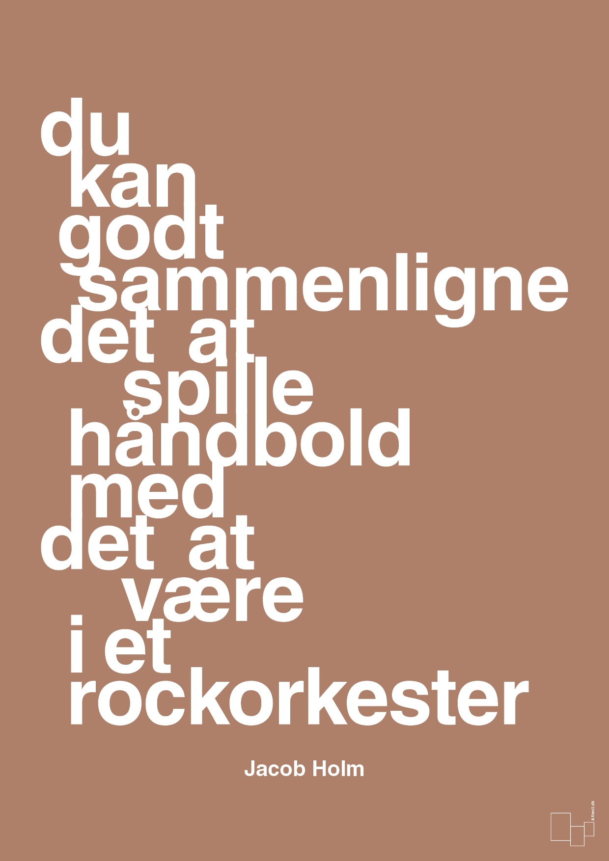 plakat: du kan godt sammenligne det at spille håndbold med det at være i et rockorkester - cider spice-Håndbold-A1two3