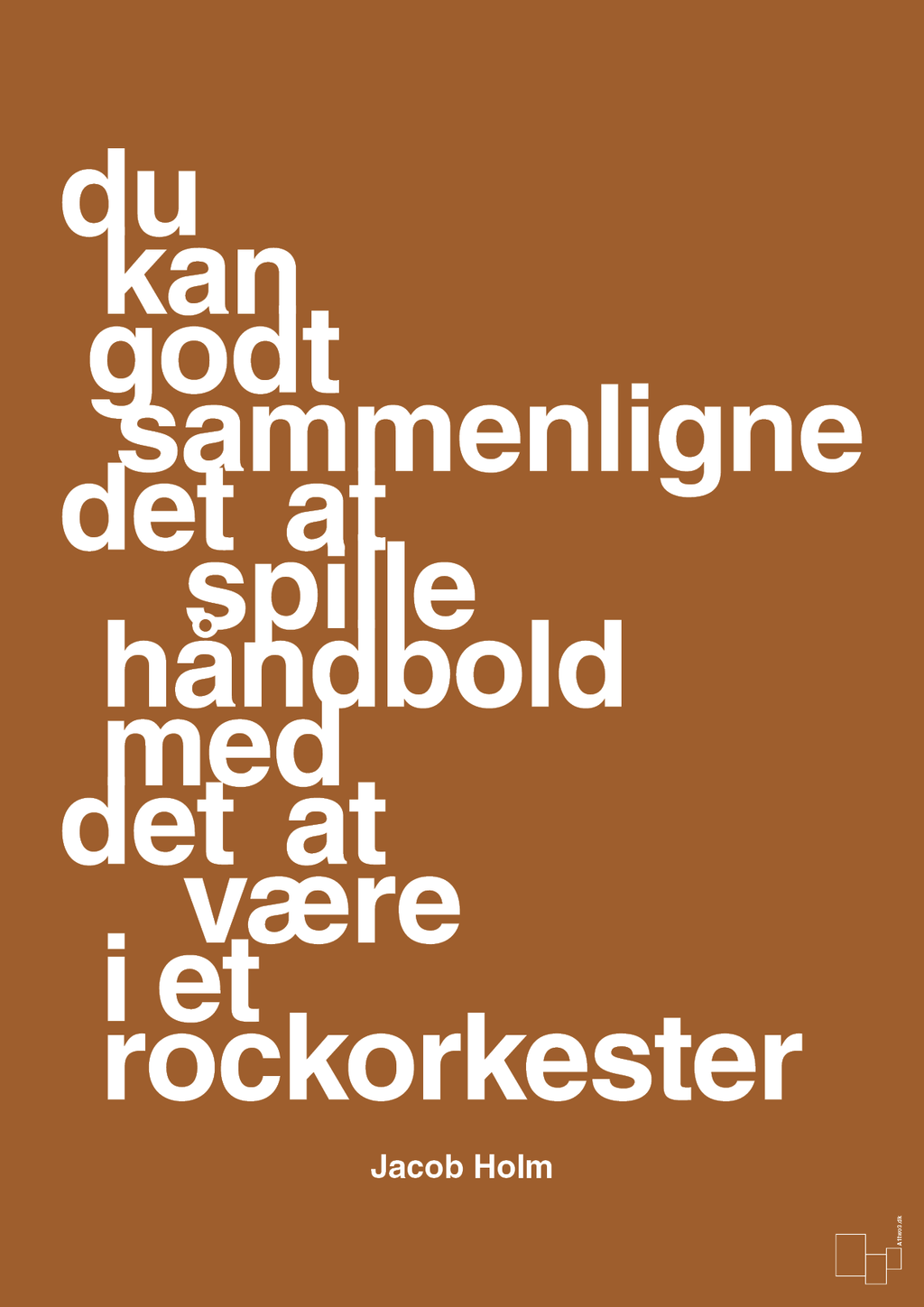 plakat: du kan godt sammenligne det at spille håndbold med det at være i et rockorkester - cognac-Håndbold-A1two3