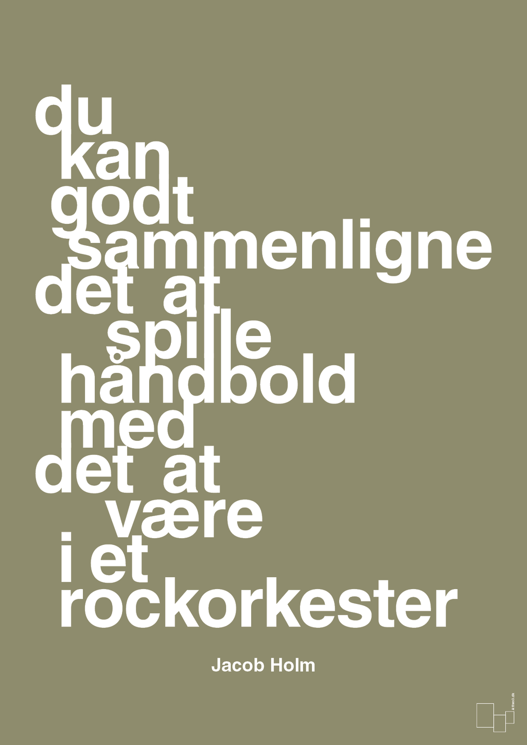 plakat: du kan godt sammenligne det at spille håndbold med det at være i et rockorkester - misty forrest-Håndbold-A1two3