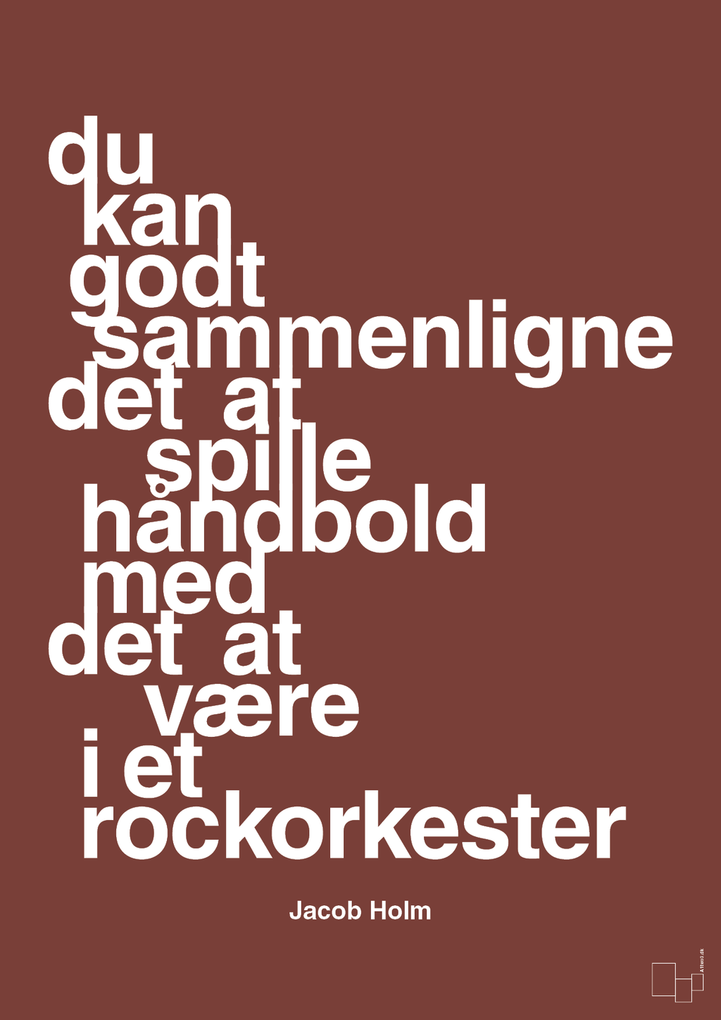 plakat: du kan godt sammenligne det at spille håndbold med det at være i et rockorkester - red pepper-Håndbold-A1two3
