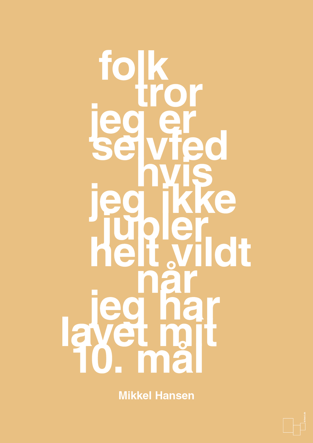 plakat: folk tror jeg er selvfed hvis jeg ikke jubler helt vildt når jeg har lavet mit 10. mål - charismatic-Håndbold-A1two3