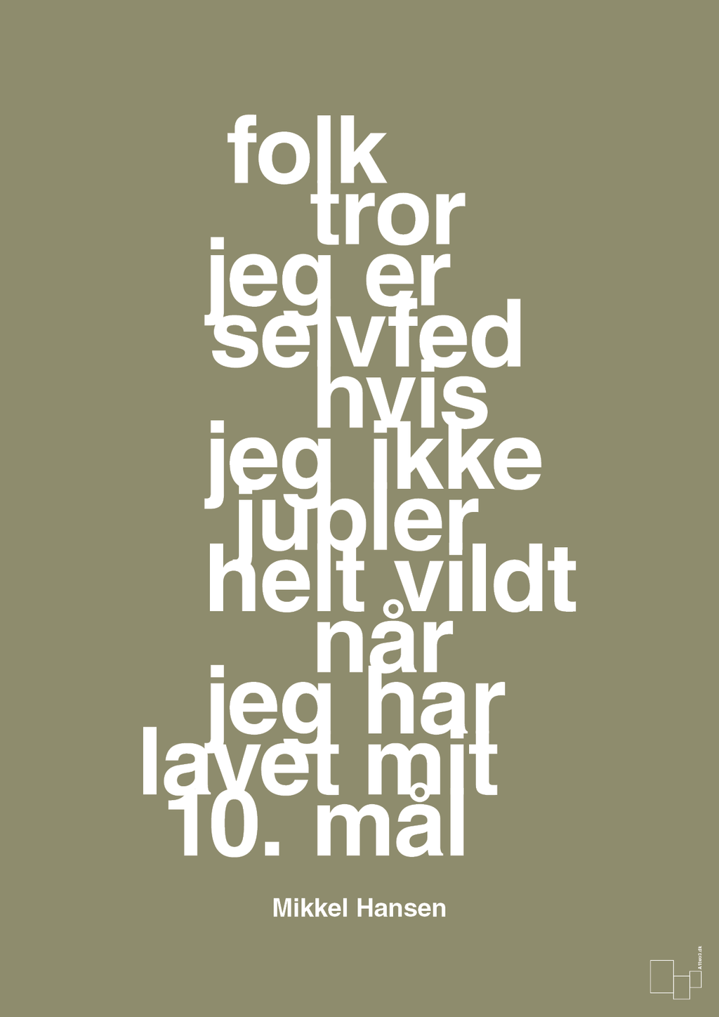 plakat: folk tror jeg er selvfed hvis jeg ikke jubler helt vildt når jeg har lavet mit 10. mål - misty forrest-Håndbold-A1two3